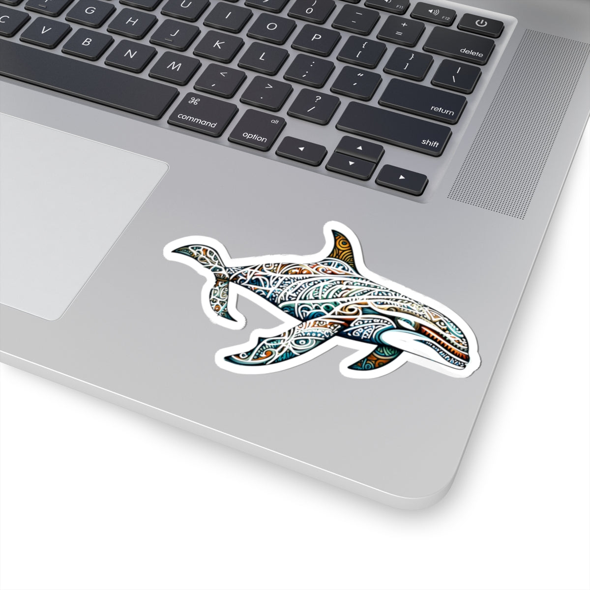 Tribal Orca Sticker - Tribal Decor, Orca Lover Gift, Laptop Stickers, Phone Sticker, Dive Gear Sticker, Waterproof Art, Laptop Decor