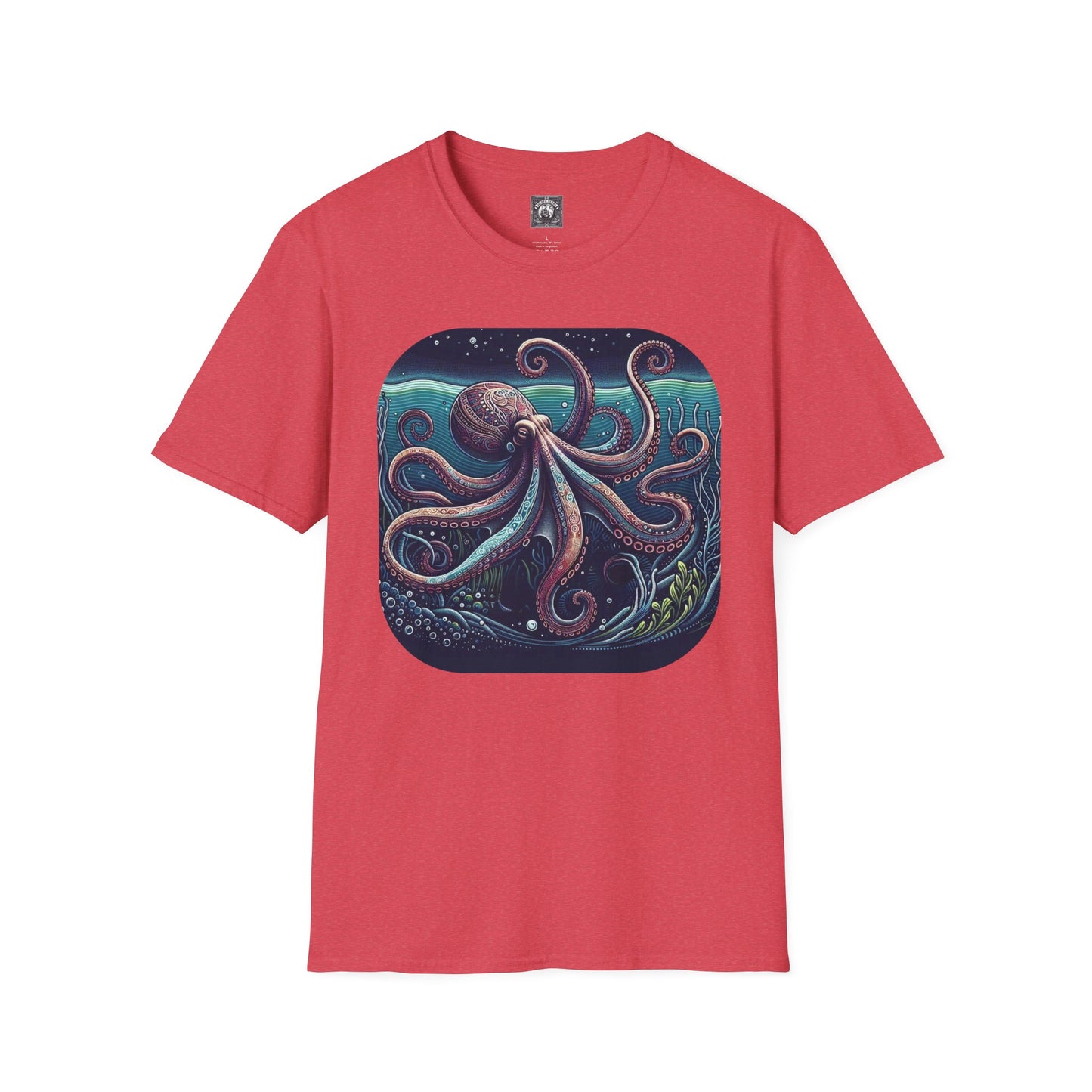 Ocean-Inspired Octopus Unisex Softstyle T-Shirt