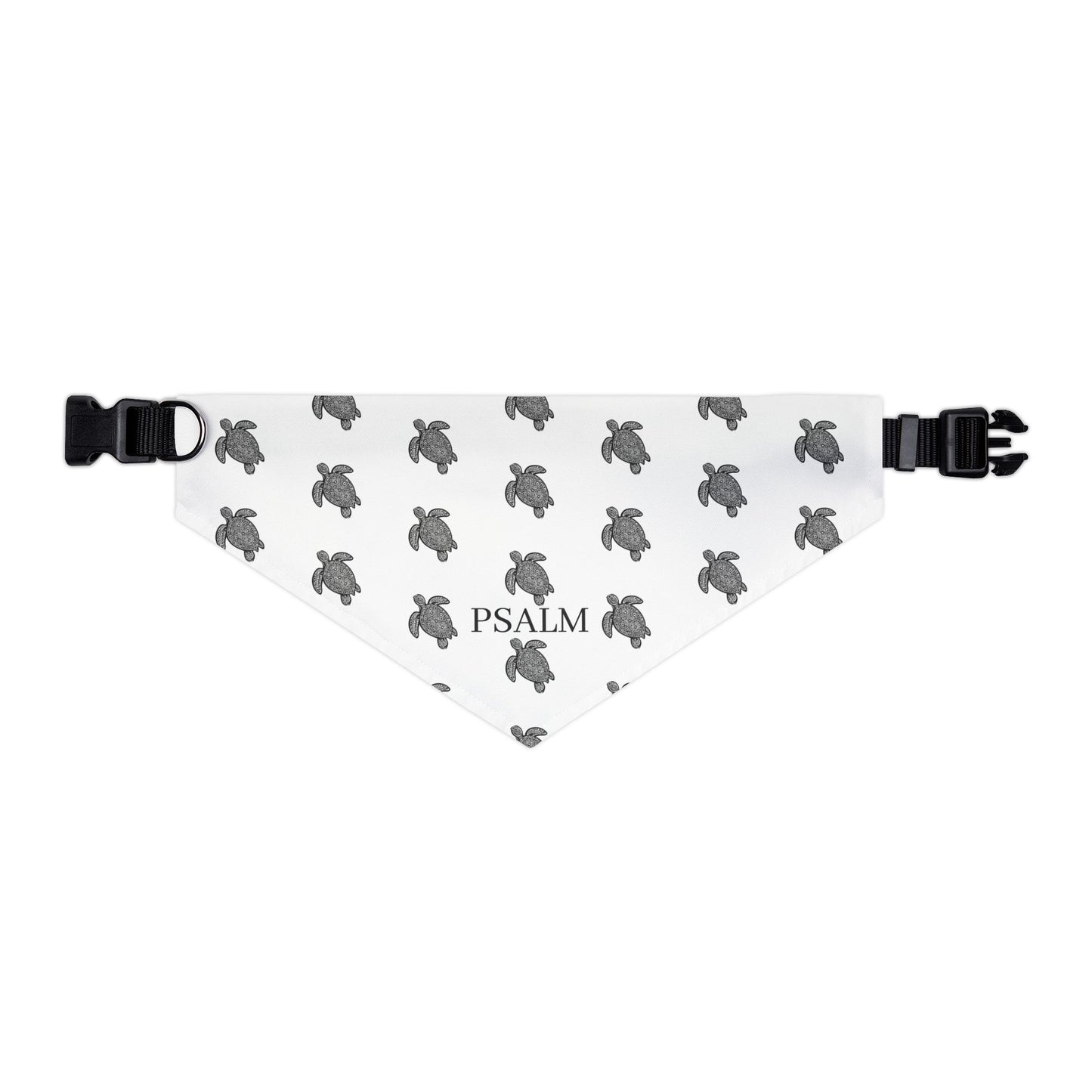 Black and White Turtle Tattoo Pet Bandana Collar | Fun Dog Accessory for Walks, Beach Days, Pet Parties, Summer Style, Unique Dog Gift