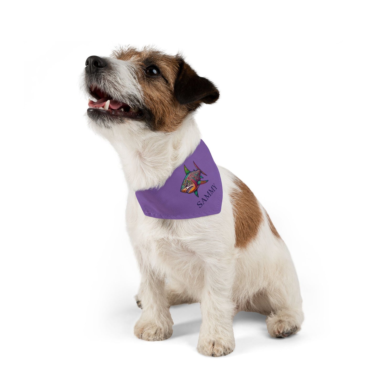 Colorful Shark Pet Bandana Collar | Fun Dog Accessory for Walks, Beach Days, Pet Parties, Summer Style, Unique Dog Gift