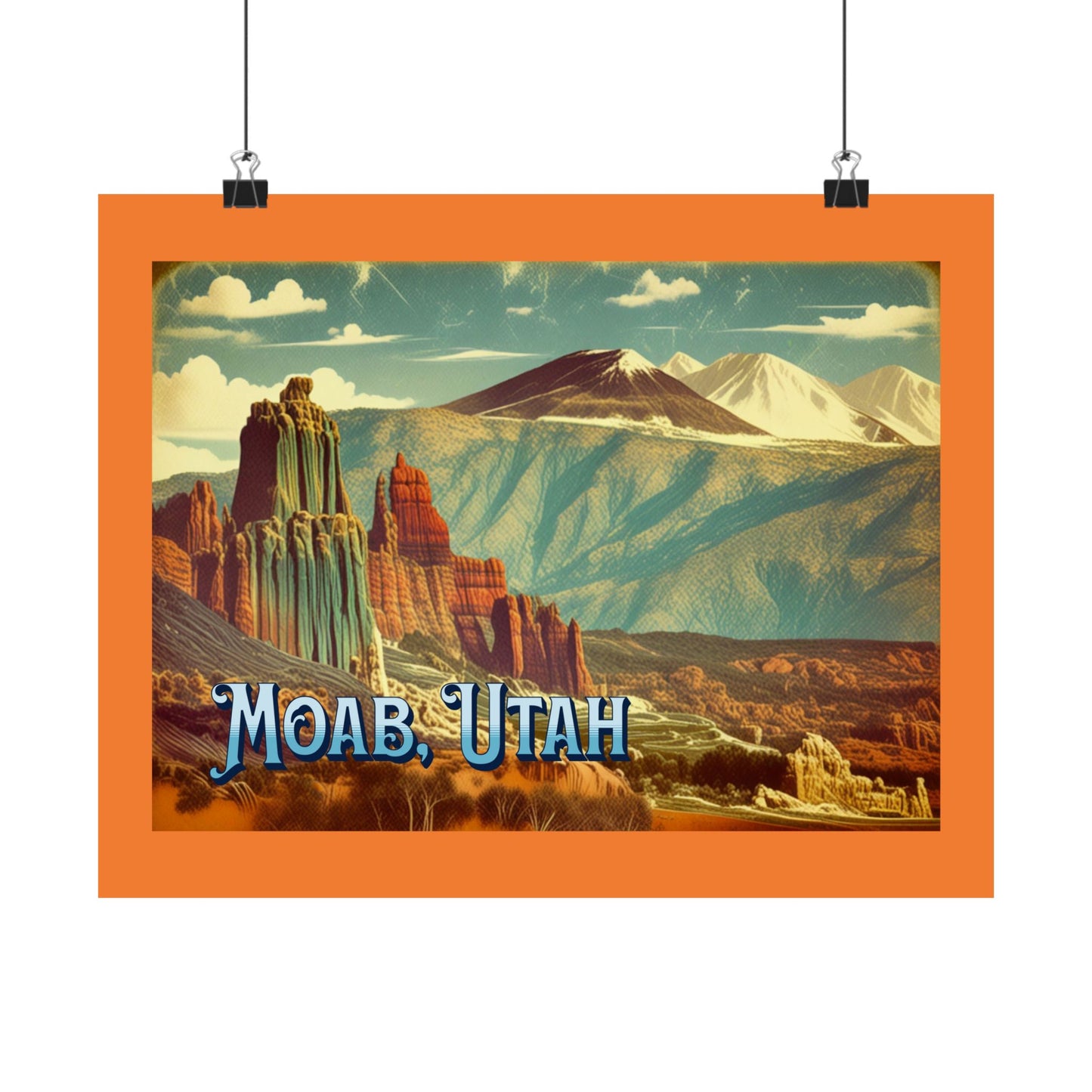 Moab, Utah Matte Horizontal Posters, Vintage Travel Decor, Wall Art, Gift for Nature Lovers, Home Decoration, Adventure Wall Art