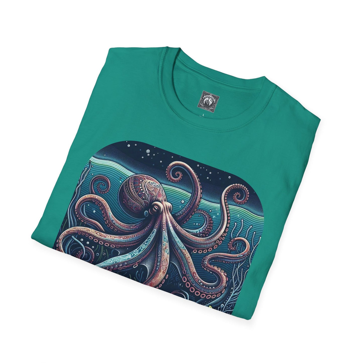 Ocean-Inspired Octopus Unisex Softstyle T-Shirt