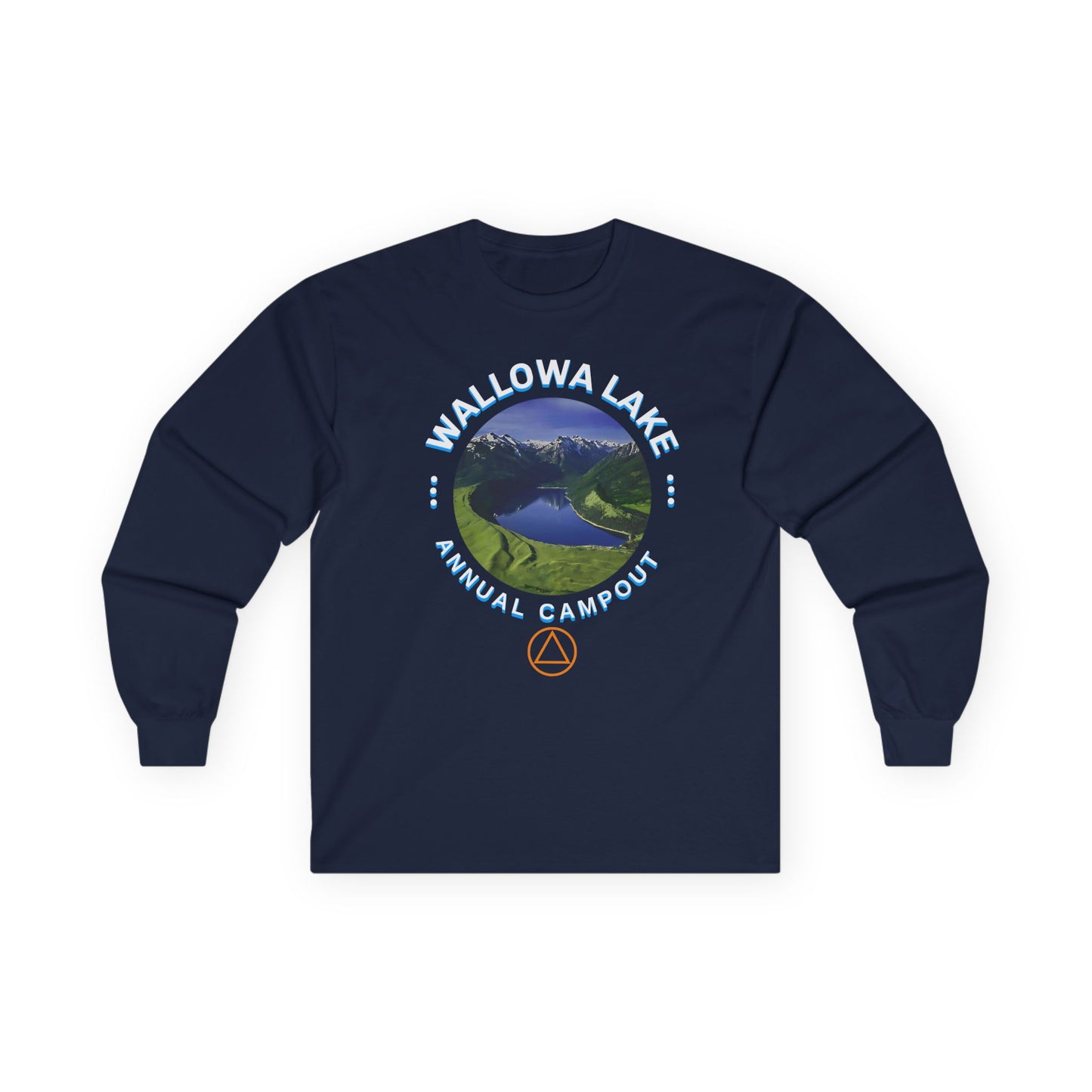 Customizable Lake Annual Campout Long Sleeve Tee — Scenic Mountain & Lake Camping Shirt