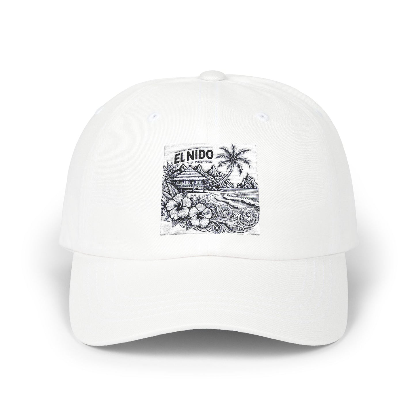 El Nido Palawan Classic Dad Cap - Casual Beach-Style Hat for Relaxed Summer Vibes