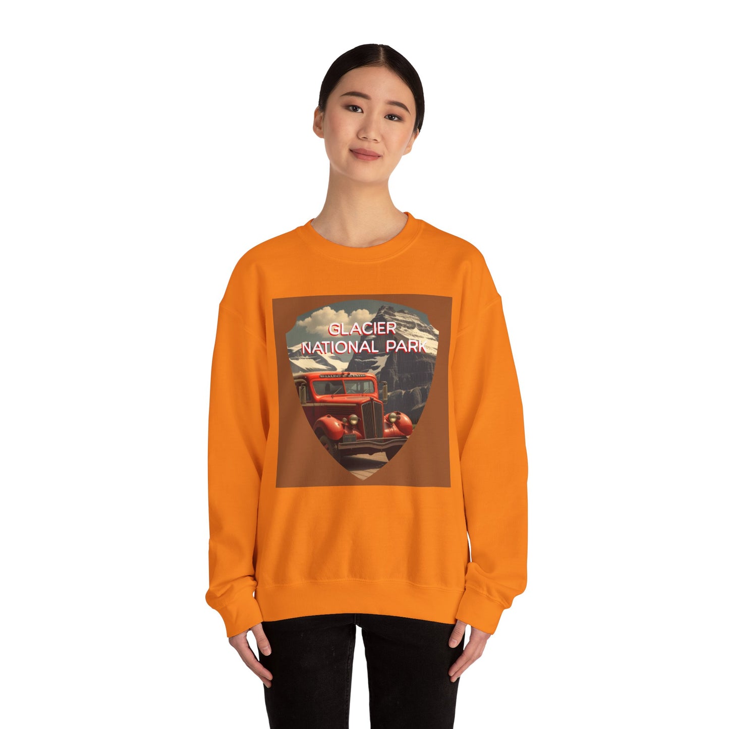 Vintage Tour Bus Sweatshirt - Glacier National Park