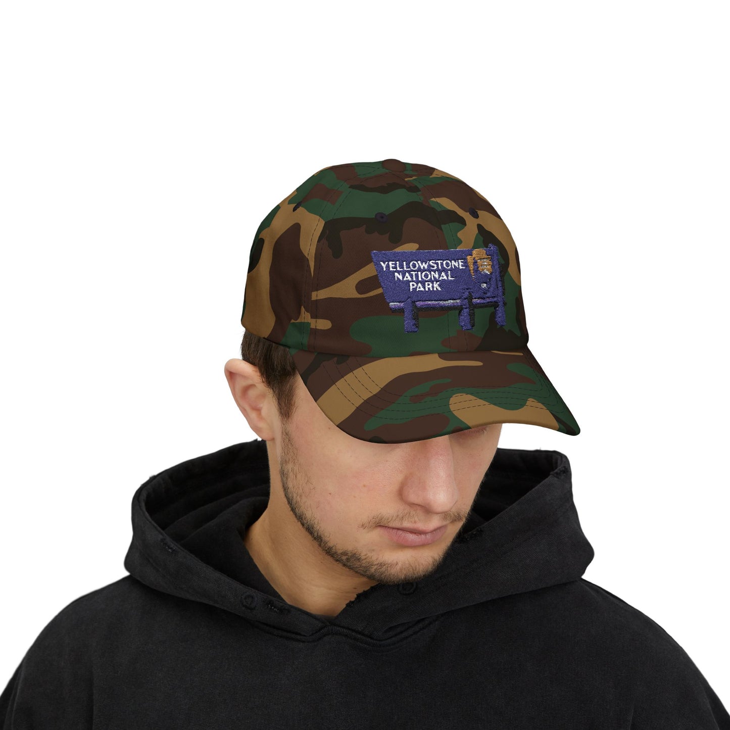 Yellowstone National Park Sign Vintage Dad Cap - Adventure Hat, Outdoor Cap, Travel Gift, Nature Lover Accessory, Casual Headwear