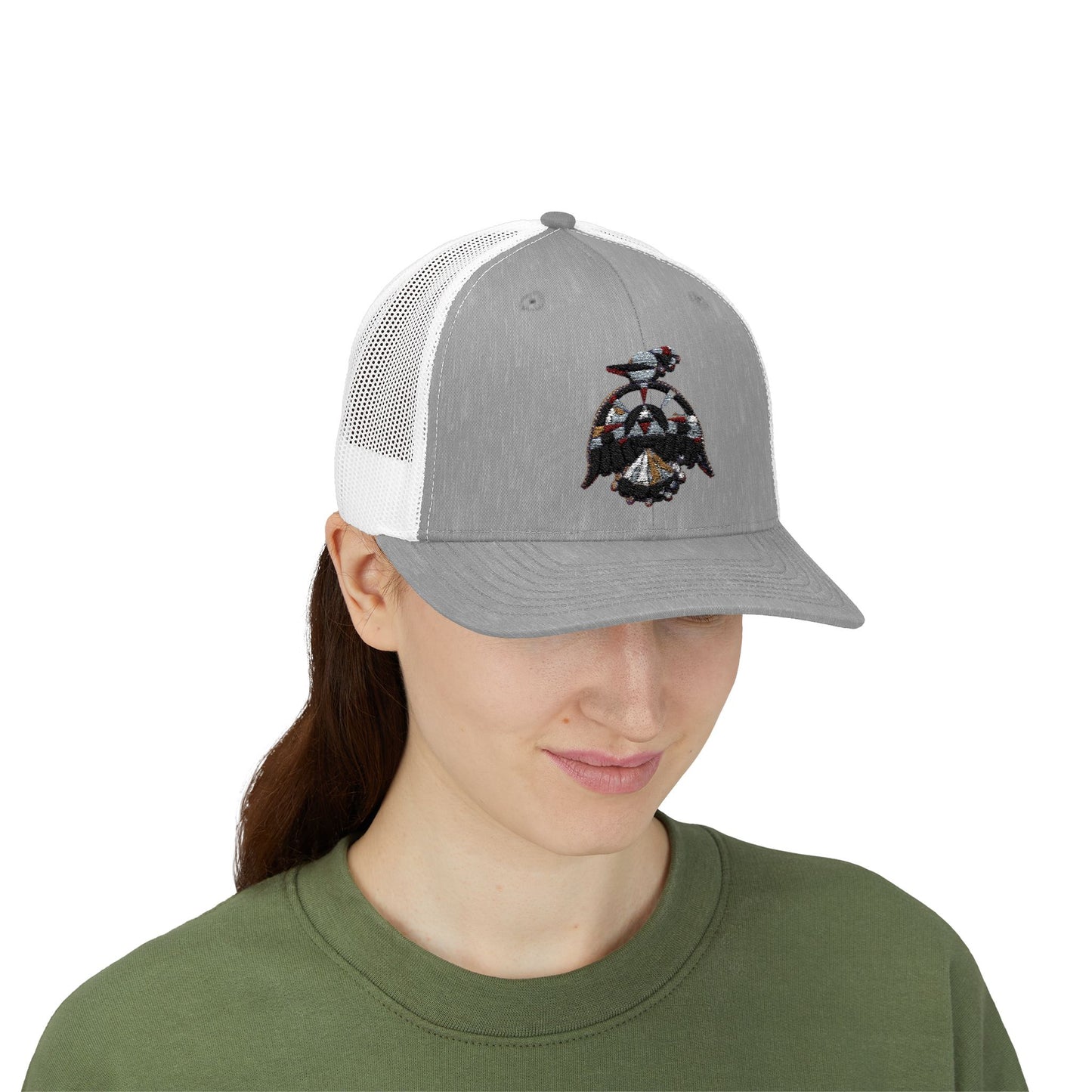 Stylish Snapback Trucker Cap with Unique Thunderbird Embroidery, Casual Hat for Outdoor Activities, Perfect Gift for Birthdays, Holidays, and Events