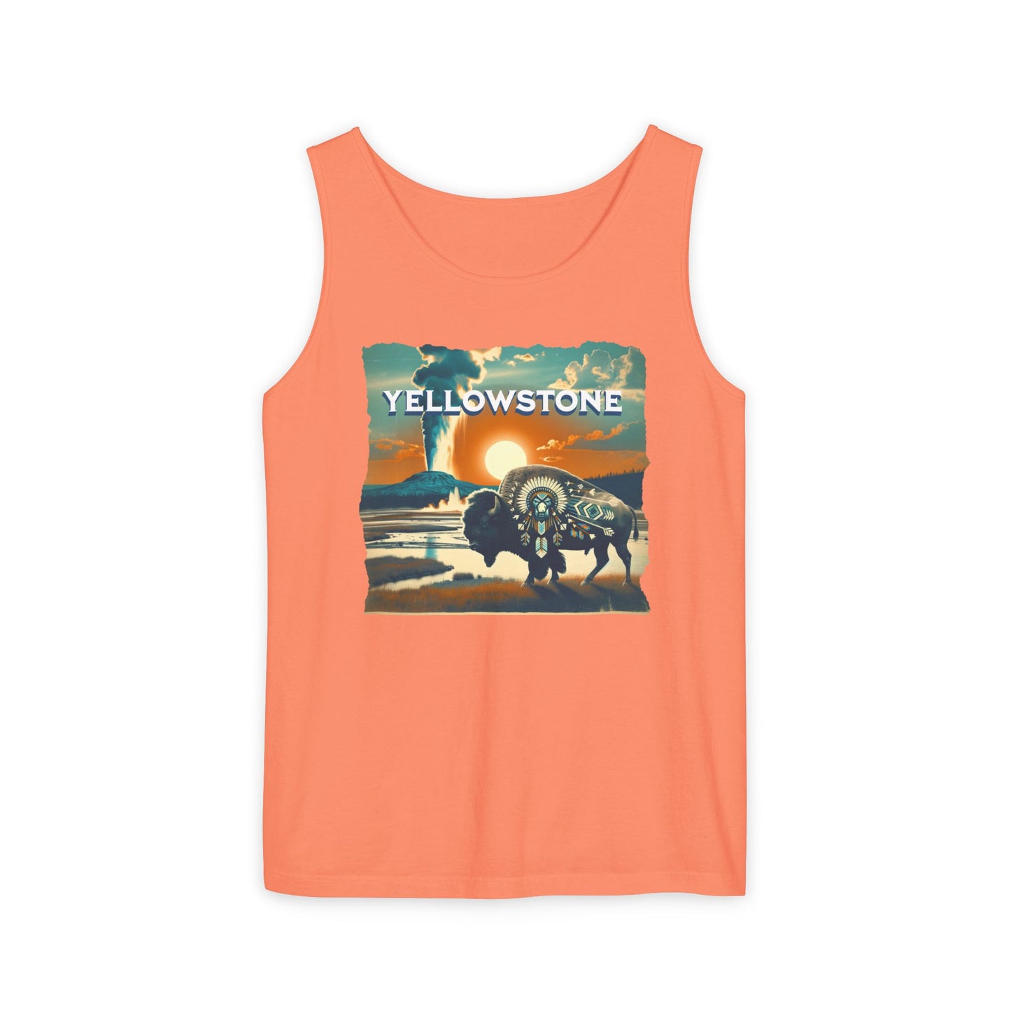 Yellowstone Sunset Unisex Tank Top | Vintage Yellowstone Graphic Tee | Outdoor Lovers Gift | Travel Souvenir | Summer Casual Wear