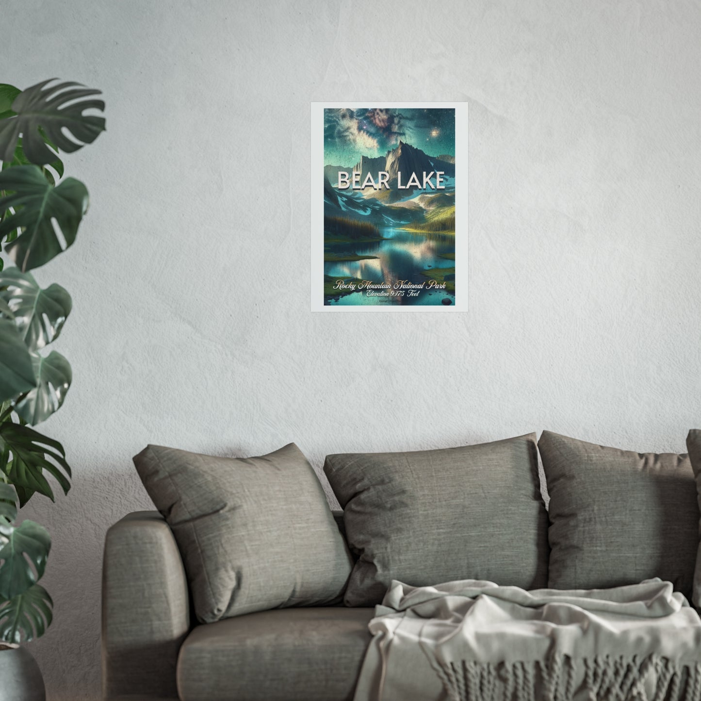 Rocky Mountain National Park, Bear Lake, Night Sky, Travel Art Poster