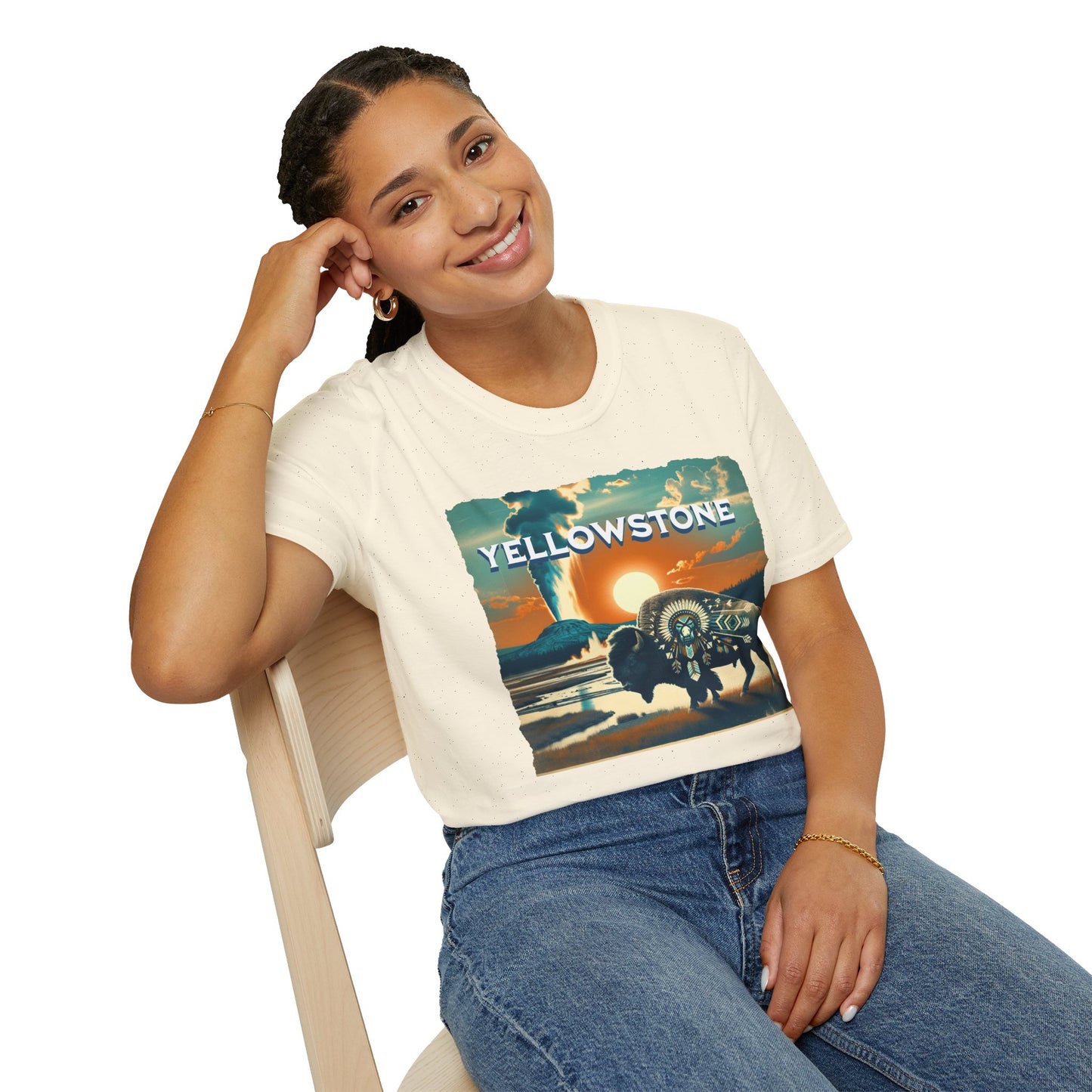 Yellowstone National Park Vintage Graphic T-Shirt | Unisex Softstyle Tee for Nature Lovers | Perfect for Hiking, Travel, and Gifts