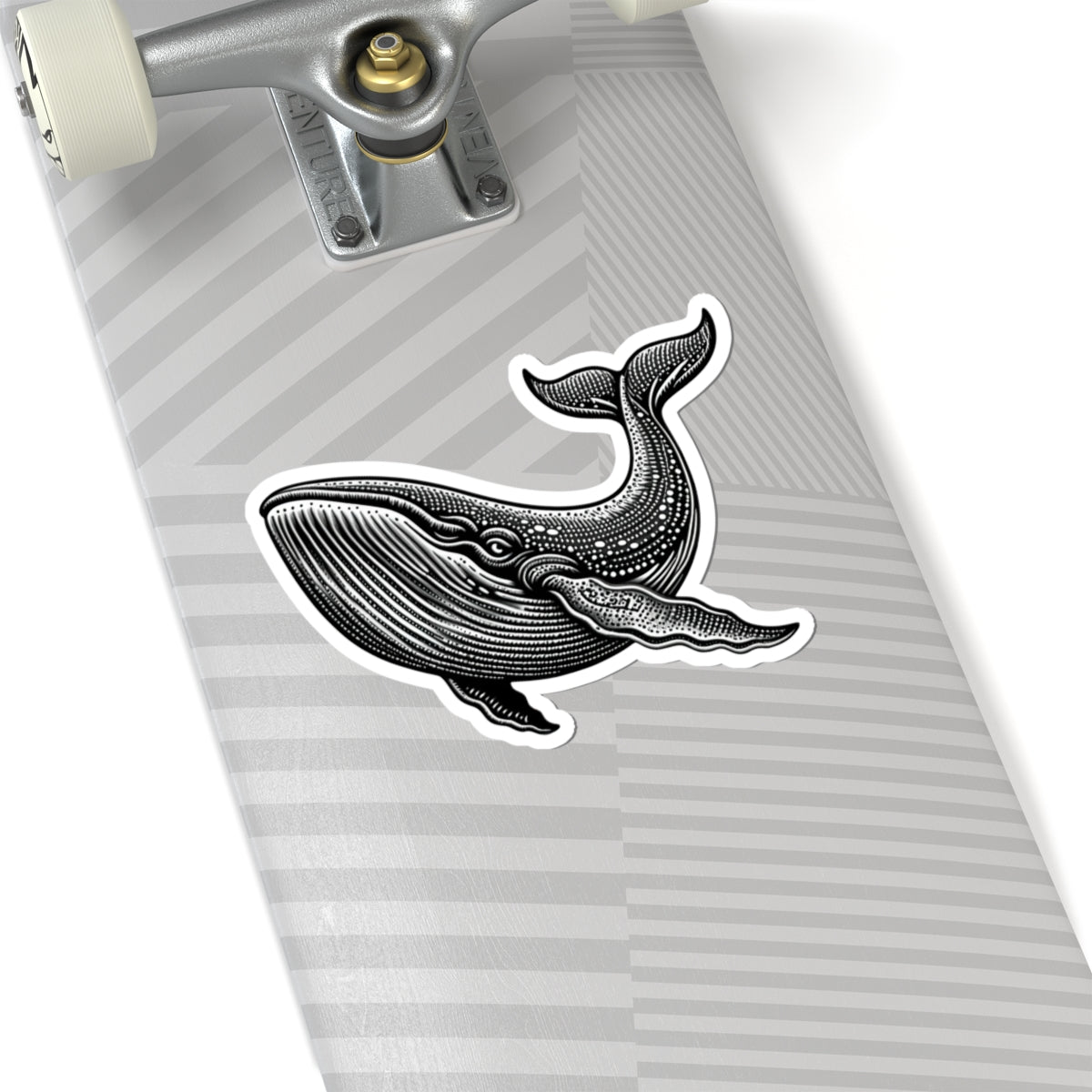Tribal Tattoo Design Humpback Whale Kiss-Cut Sticker | Ocean Aesthetic Vinyl Decals | Laptop, Water Bottle, Journal Decor, Gifts for Marine Lovers