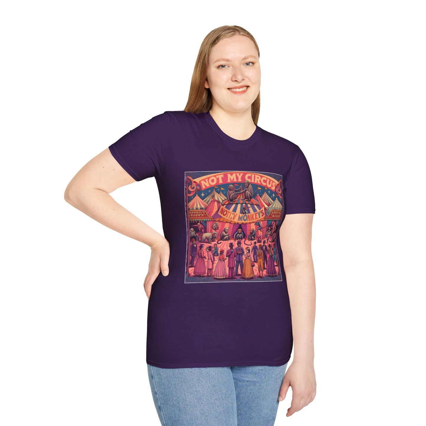 Not My Circus Unisex T-Shirt, Funny Graphic Tee, Gift for Mom, Circus Quote Shirt, Casual Wear, Birthday Present