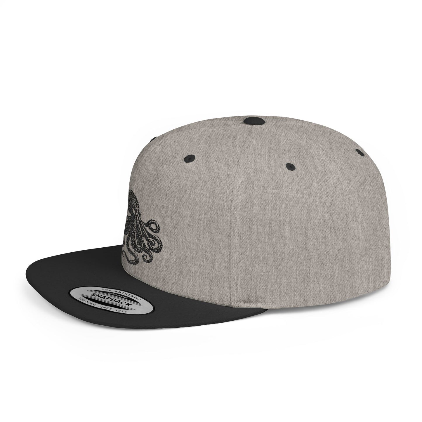 Snapback Cap - Tribal Octopus Tattoo Design for Hip Ballcap Trendy Octopus Lover Gift