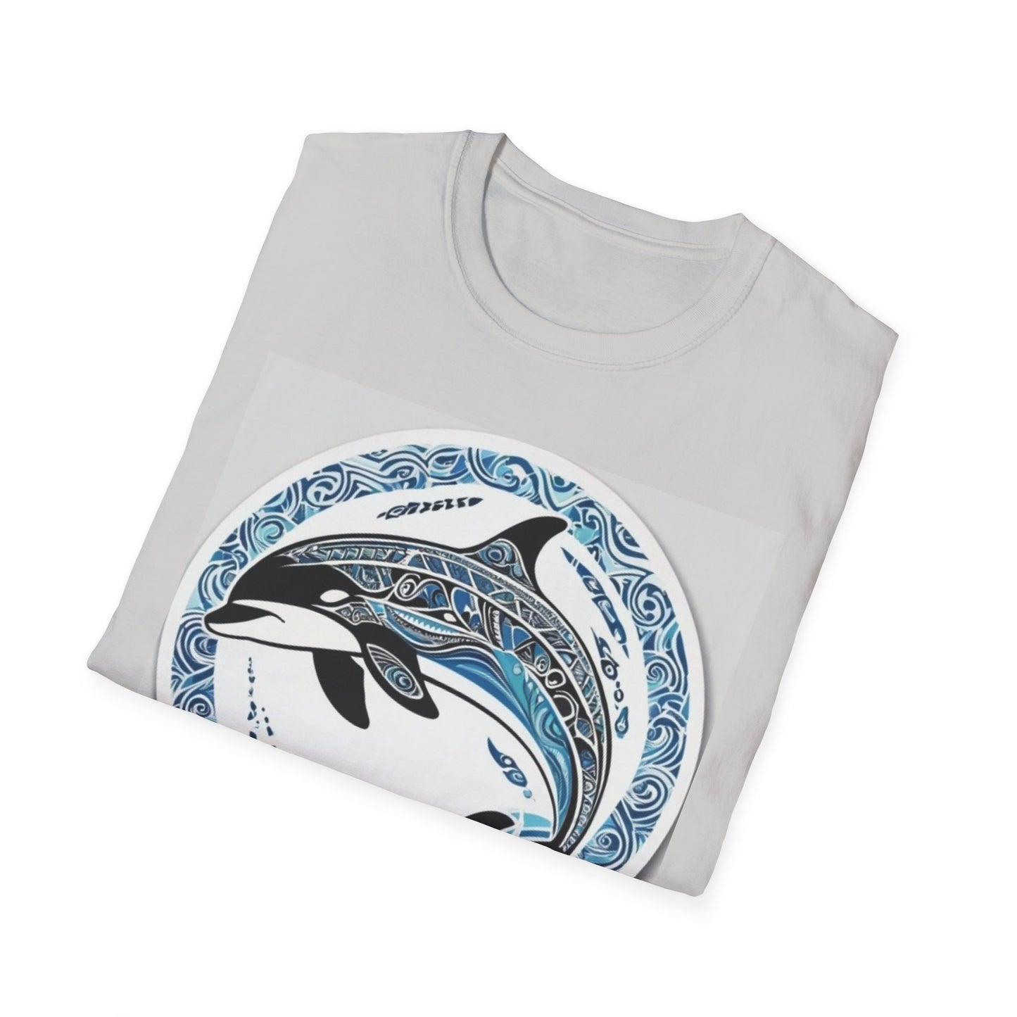 Marine Life Unisex Softstyle T-Shirt - Dolphin Design