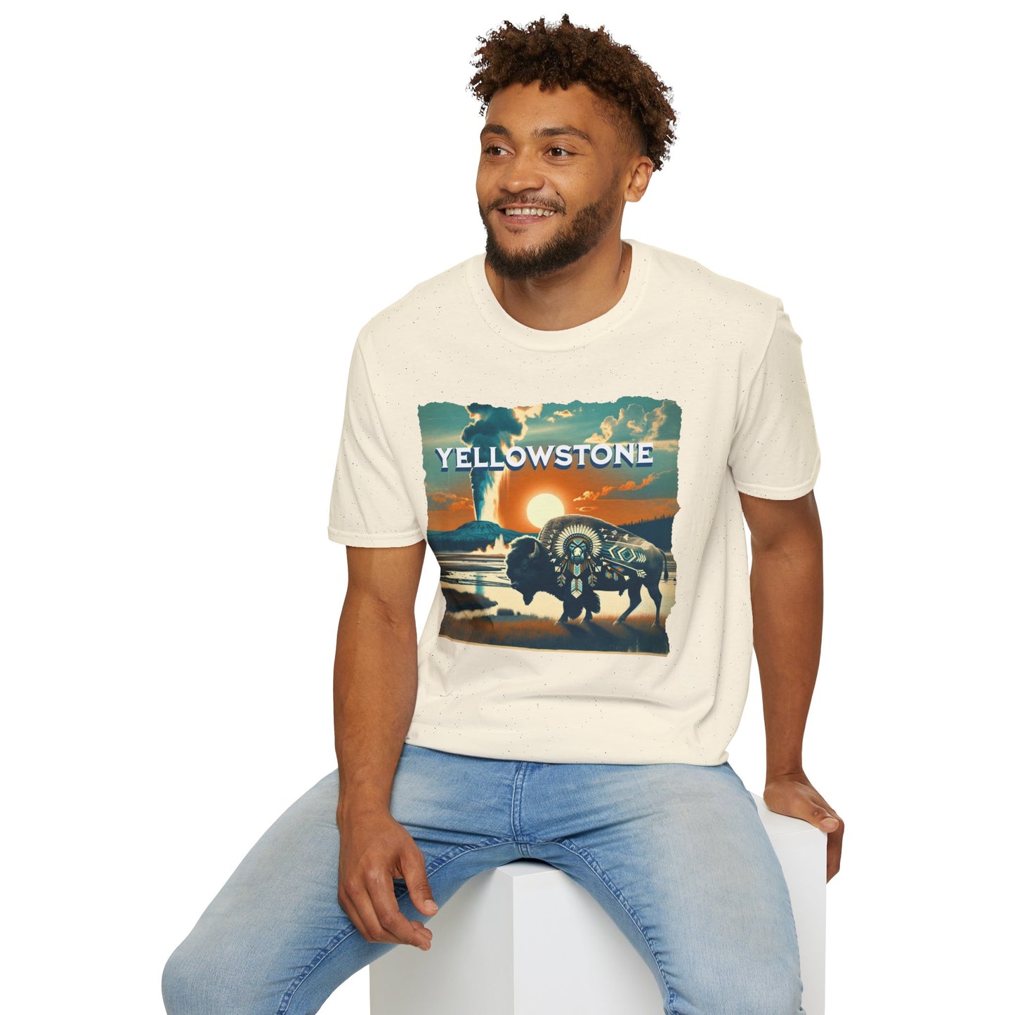 Yellowstone National Park Vintage Graphic T-Shirt | Unisex Softstyle Tee for Nature Lovers | Perfect for Hiking, Travel, and Gifts