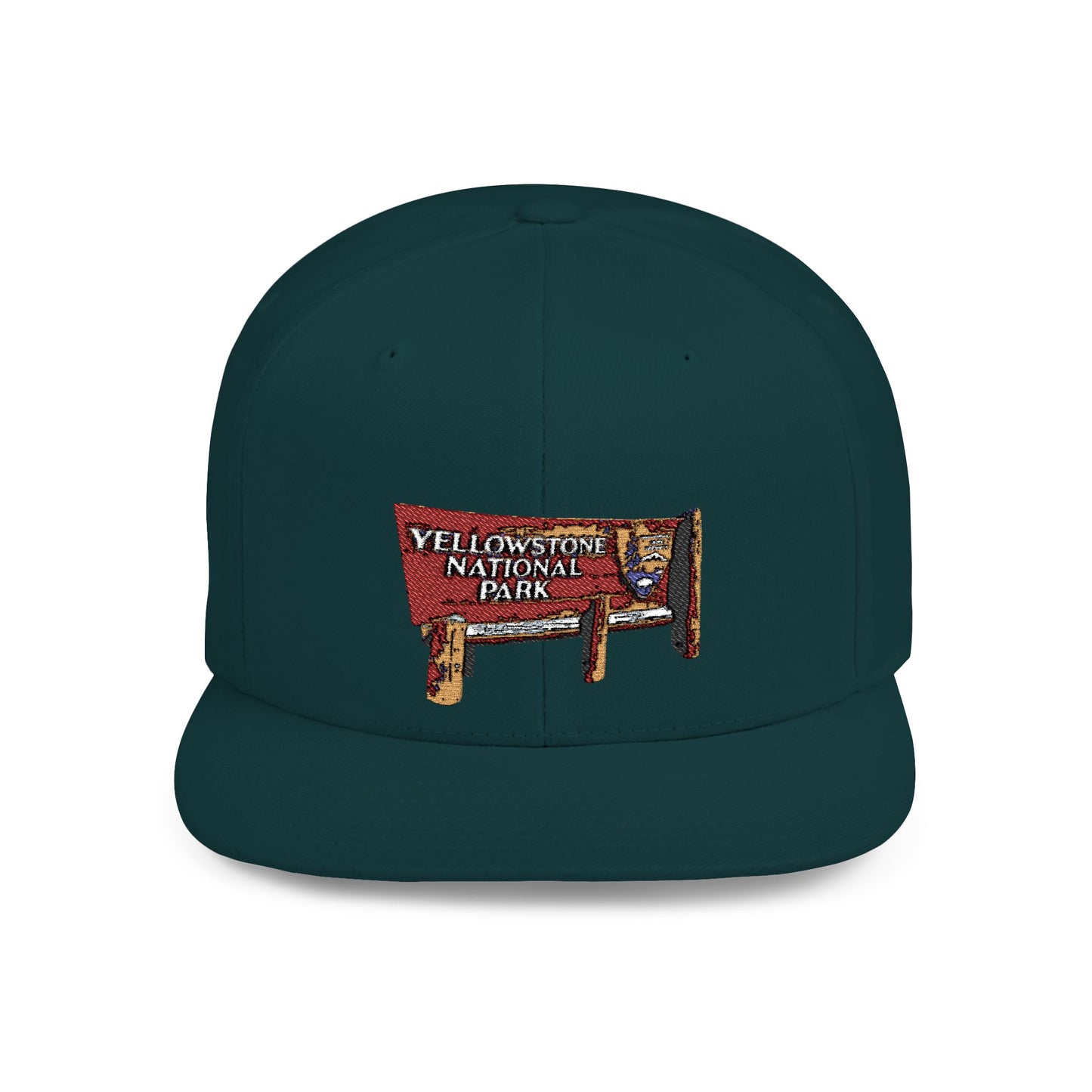 Snapback Cap Yellowstone National Park Sign Embroidery Yellowstone Adventure