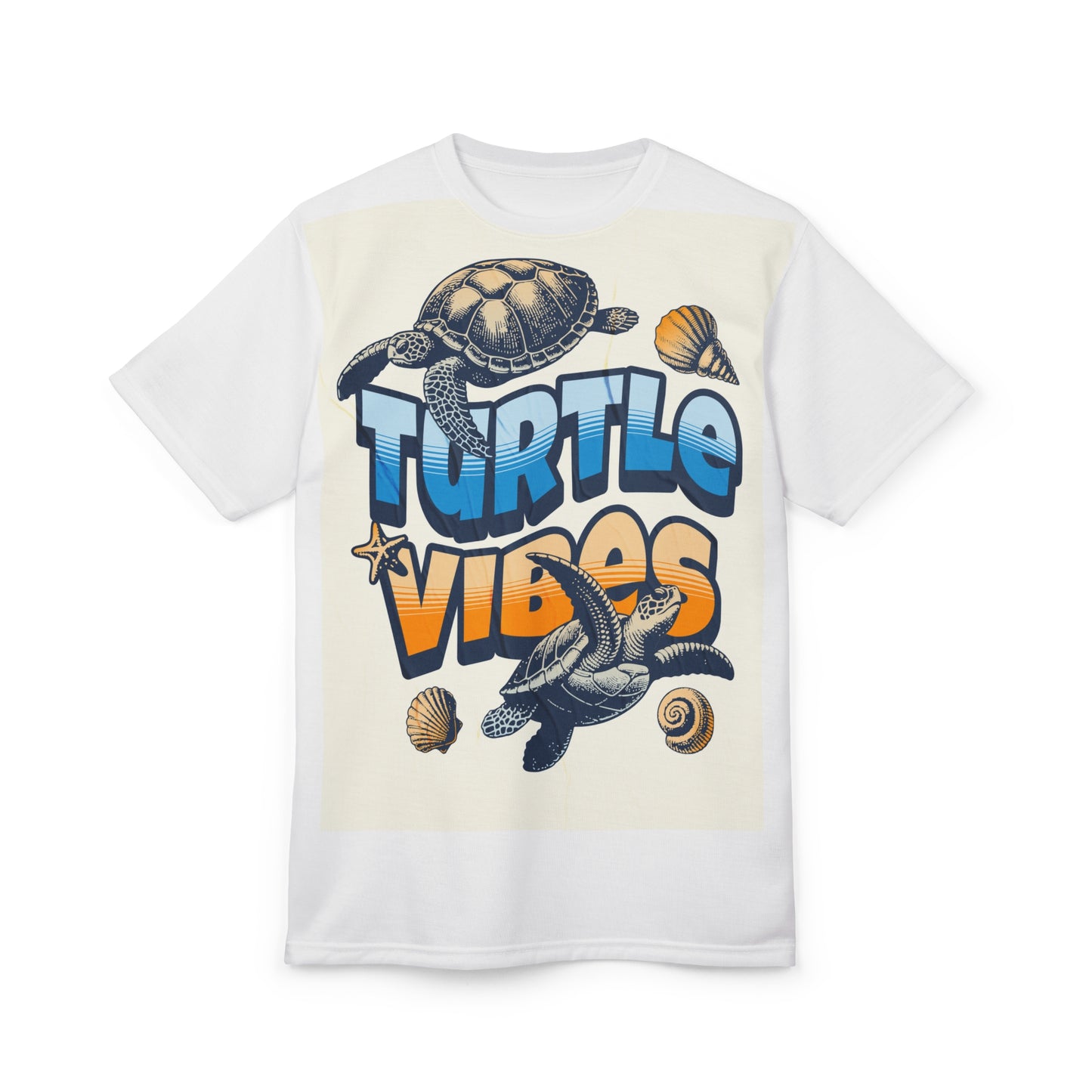 Turtle Vibes Unisex Tee, Beachwear, Eco-Friendly Fashion, Tropical Gift, Summer Style, Vacation Essential