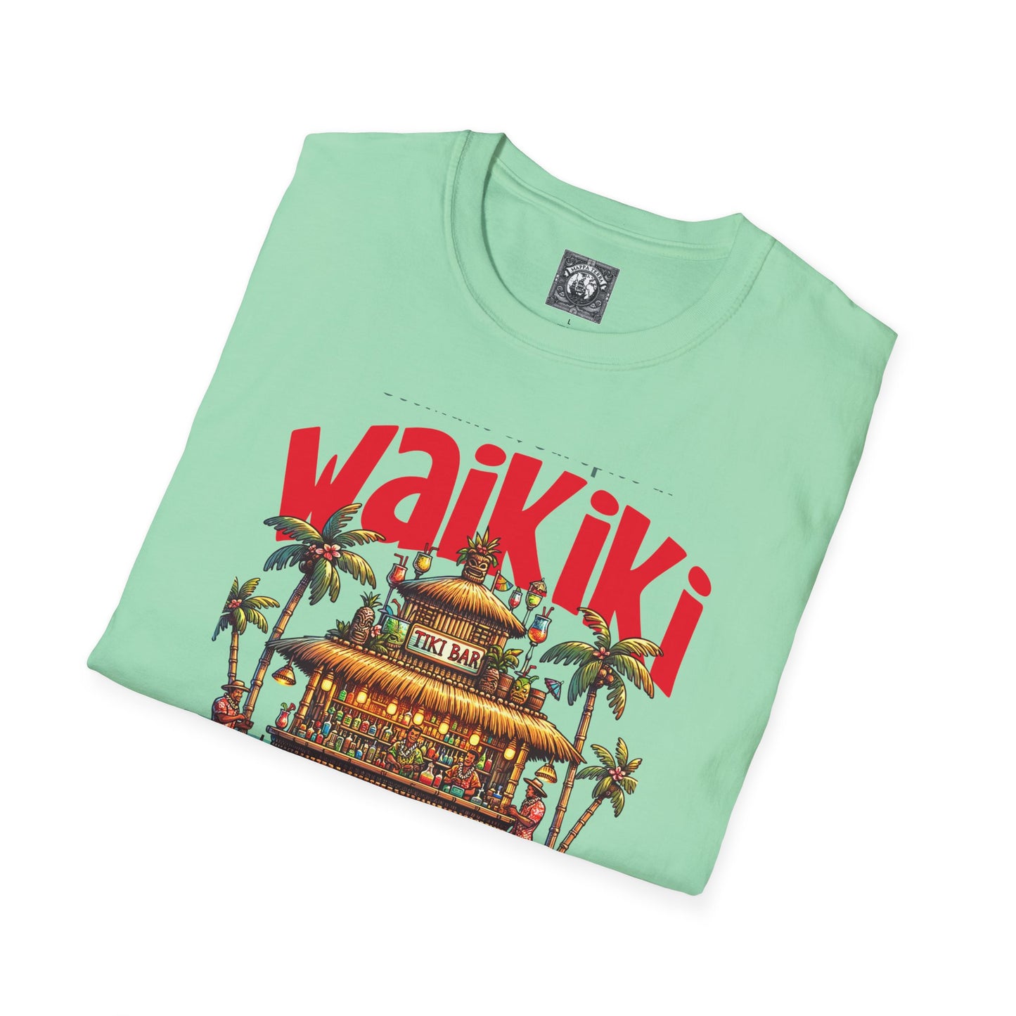 Waikiki Hawaiian T-Shirt - Tiki Time Bar Vibes