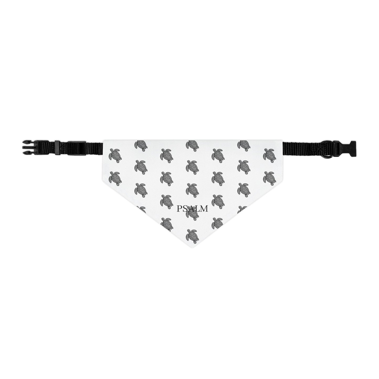 Black and White Turtle Tattoo Pet Bandana Collar | Fun Dog Accessory for Walks, Beach Days, Pet Parties, Summer Style, Unique Dog Gift