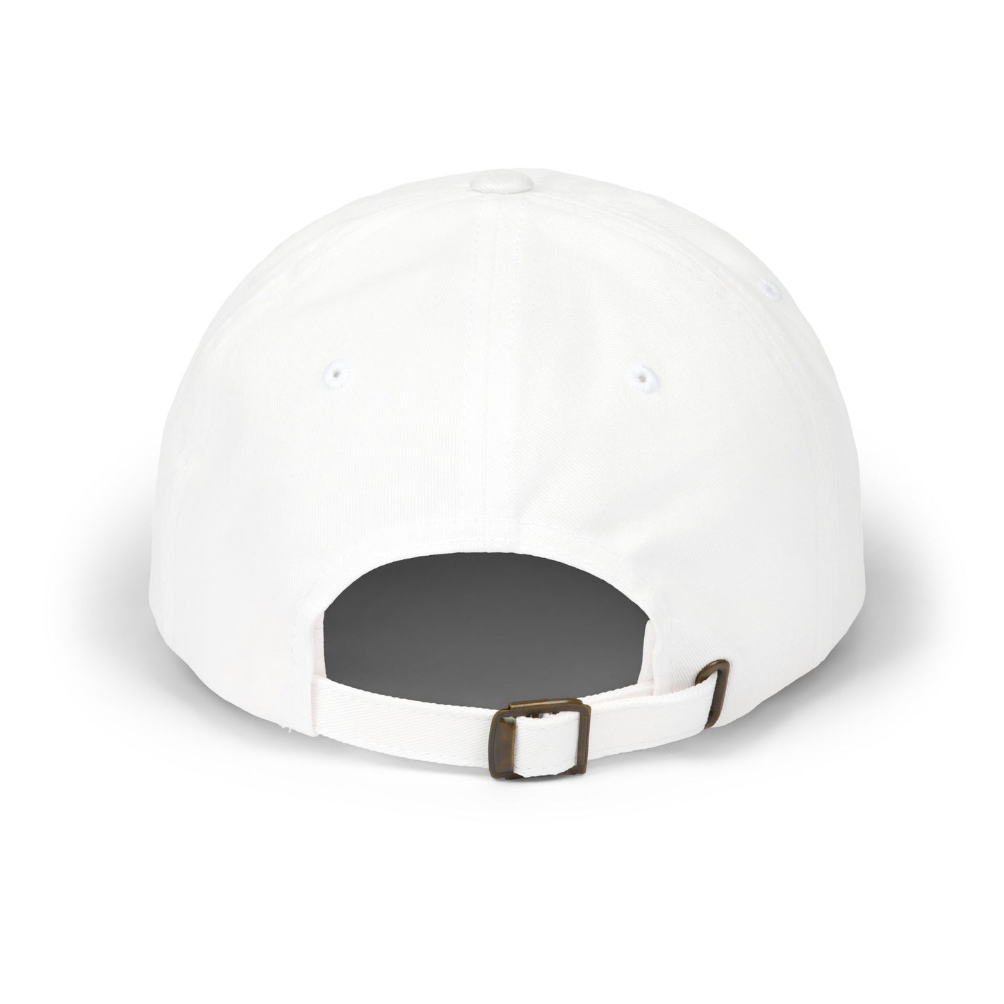 Classic Dad Cap with Regal Emblem - Adjustable White Hat for Casual Style