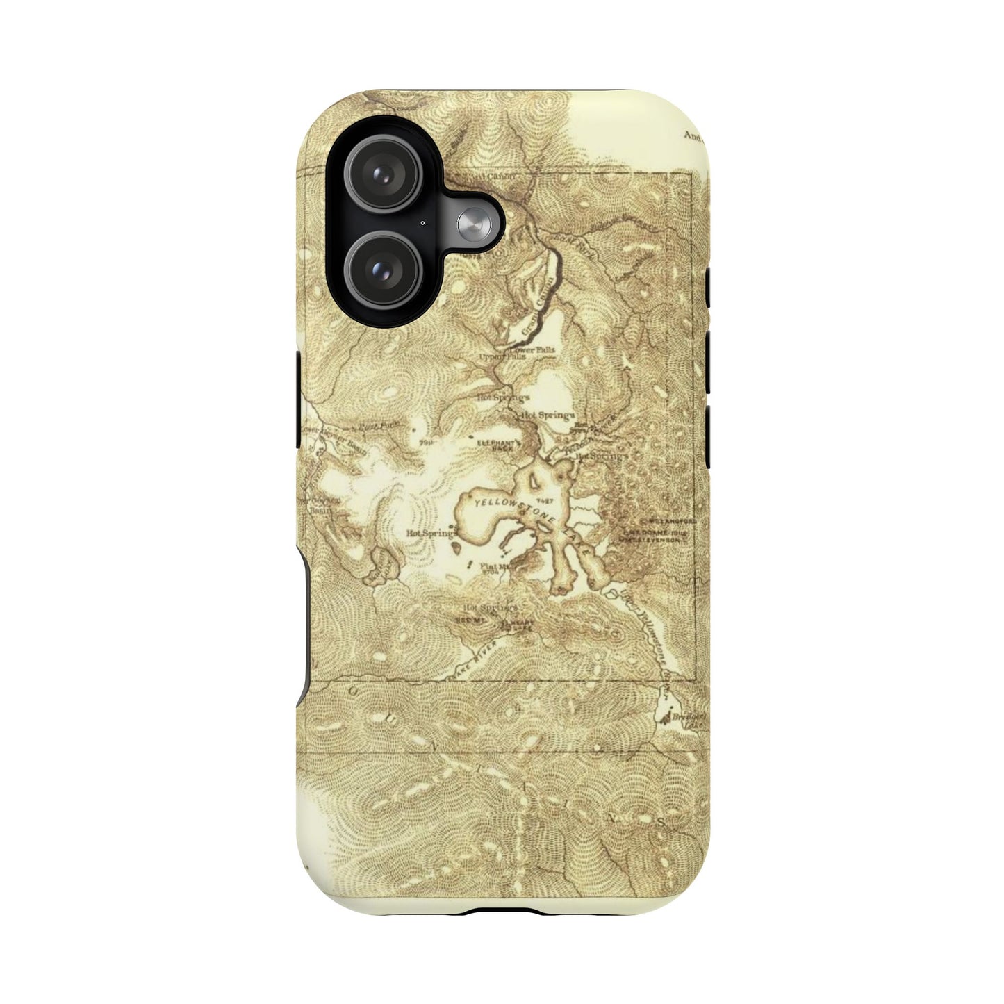 Vintage Map Yellowstone National Park Magnetic Impact-Resistant Phone Case