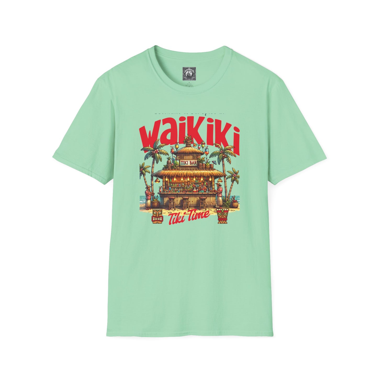 Waikiki Hawaiian T-Shirt - Tiki Time Bar Vibes