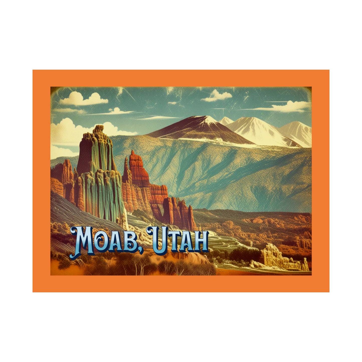 Moab, Utah Matte Horizontal Posters, Vintage Travel Decor, Wall Art, Gift for Nature Lovers, Home Decoration, Adventure Wall Art