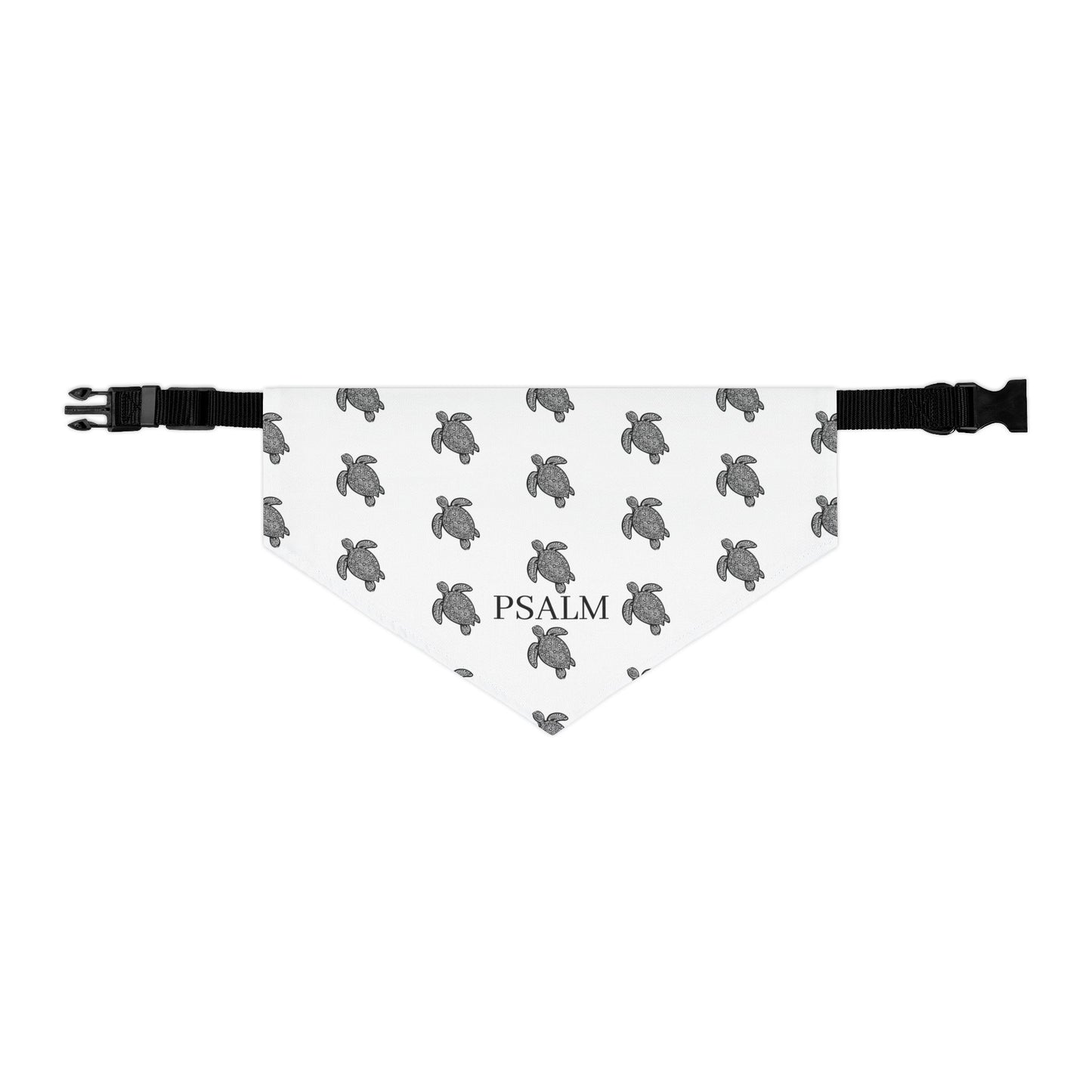 Black and White Turtle Tattoo Pet Bandana Collar | Fun Dog Accessory for Walks, Beach Days, Pet Parties, Summer Style, Unique Dog Gift