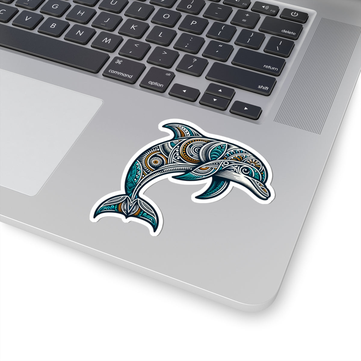 Bohemian Dolphin Stickers - Ocean Decor, Nature Lover Gift, Laptop Stickers, Waterproof Art, Beach House Decor