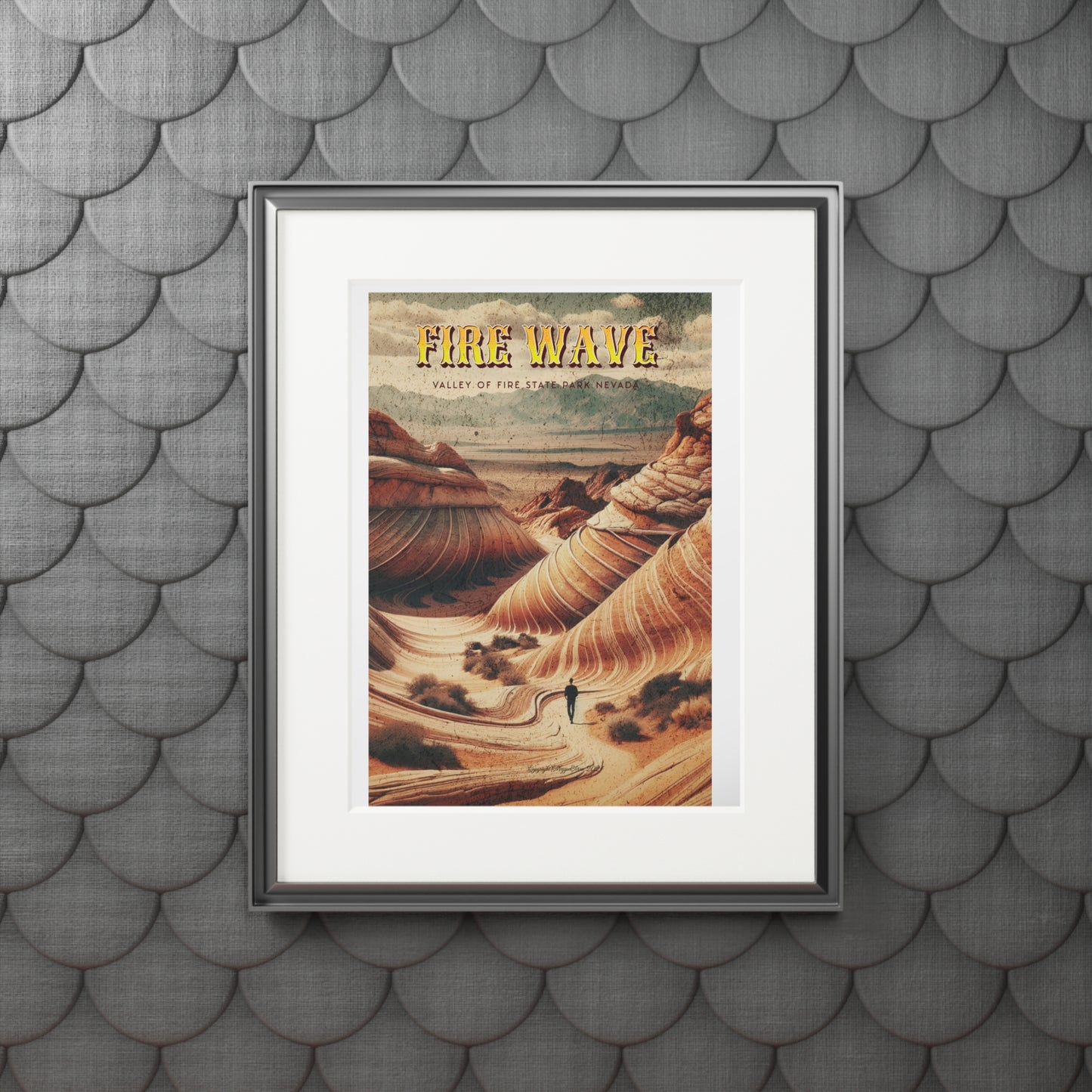 Valley of Fire State Park Nevada Vintage Travel Poster