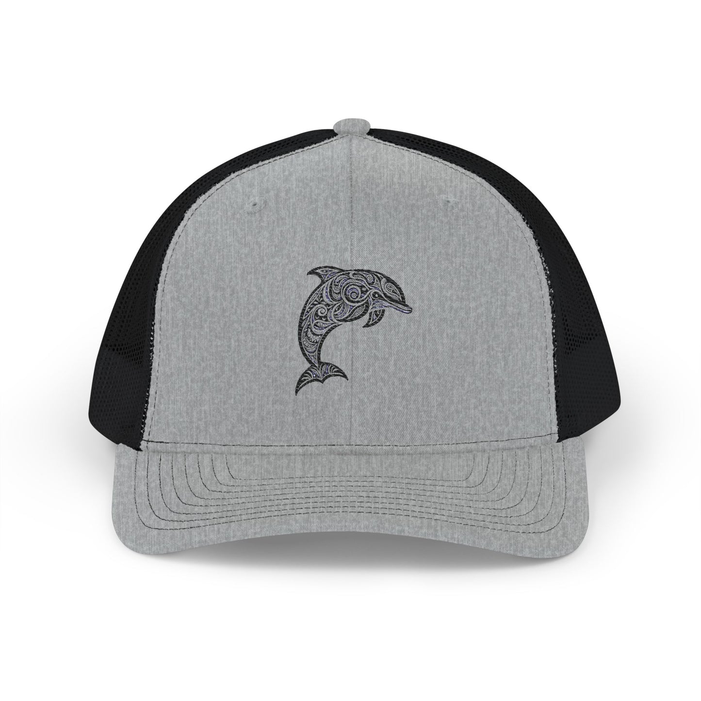 Dolphin Embroidered Snapback Trucker Cap, Stylish Summer Hat, Outdoor Accessory, Beachwear, Gift for Sea Lovers