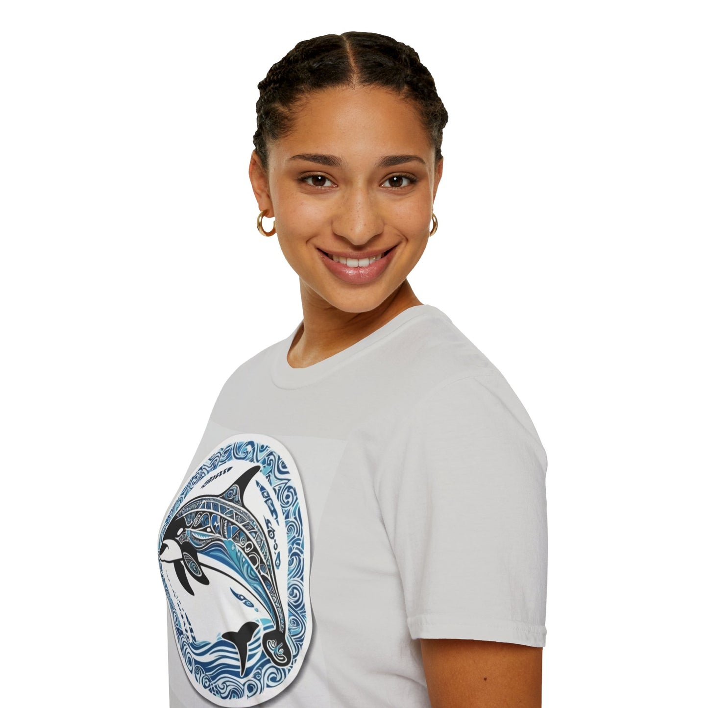 Marine Life Unisex Softstyle T-Shirt - Dolphin Design