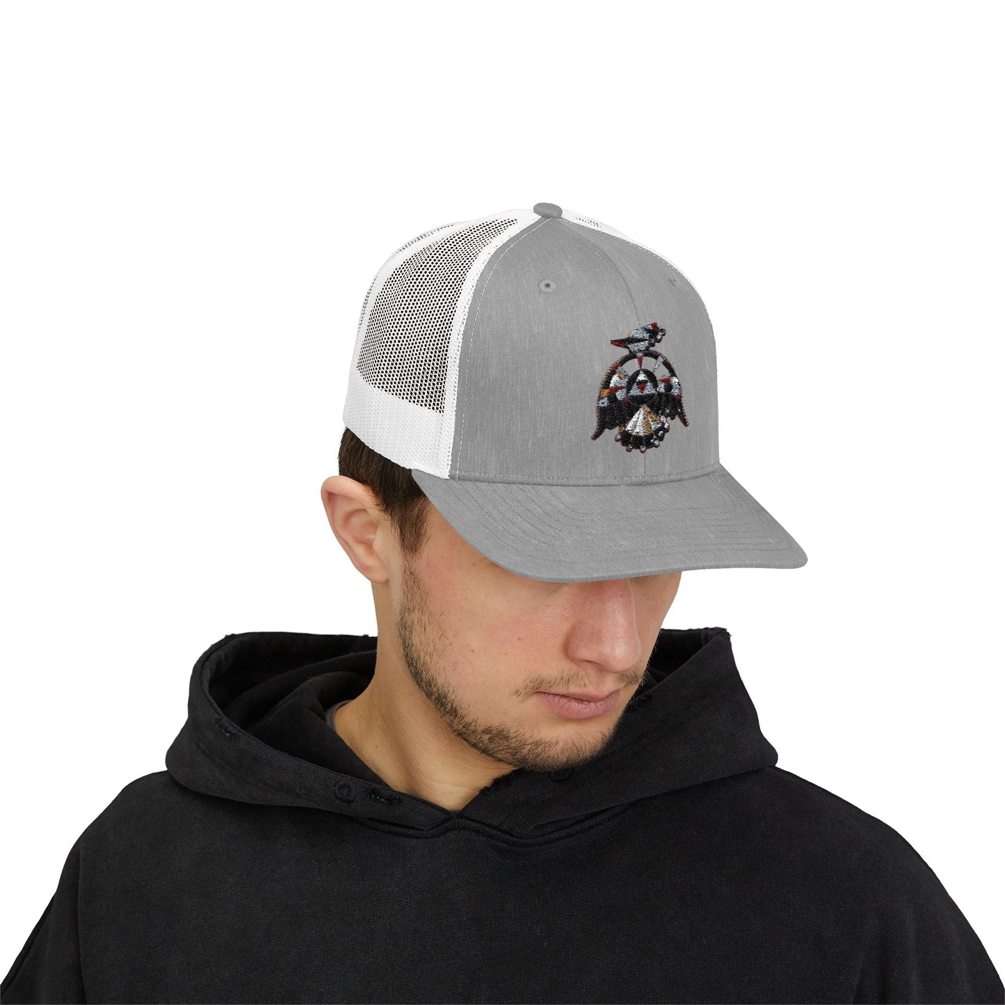 Stylish Snapback Trucker Cap with Unique Thunderbird Embroidery, Casual Hat for Outdoor Activities, Perfect Gift for Birthdays, Holidays, and Events