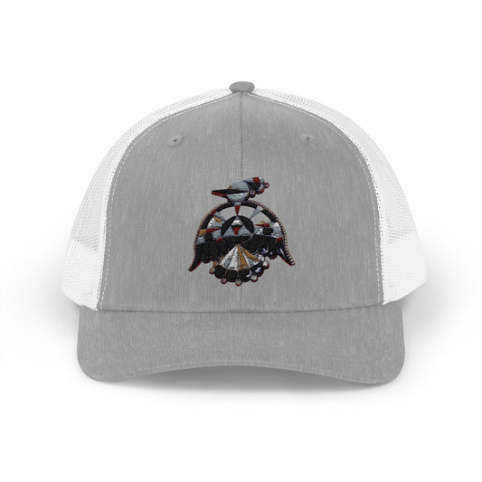 Stylish Snapback Trucker Cap with Unique Thunderbird Embroidery, Casual Hat for Outdoor Activities, Perfect Gift for Birthdays, Holidays, and Events