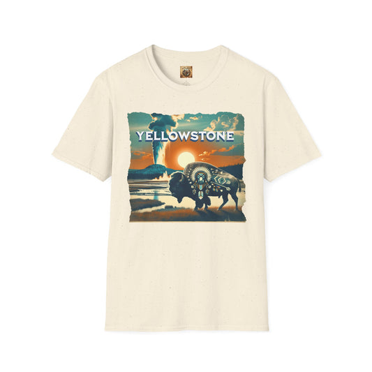 Yellowstone National Park Vintage Graphic T-Shirt | Unisex Softstyle Tee for Nature Lovers | Perfect for Hiking, Travel, and Gifts