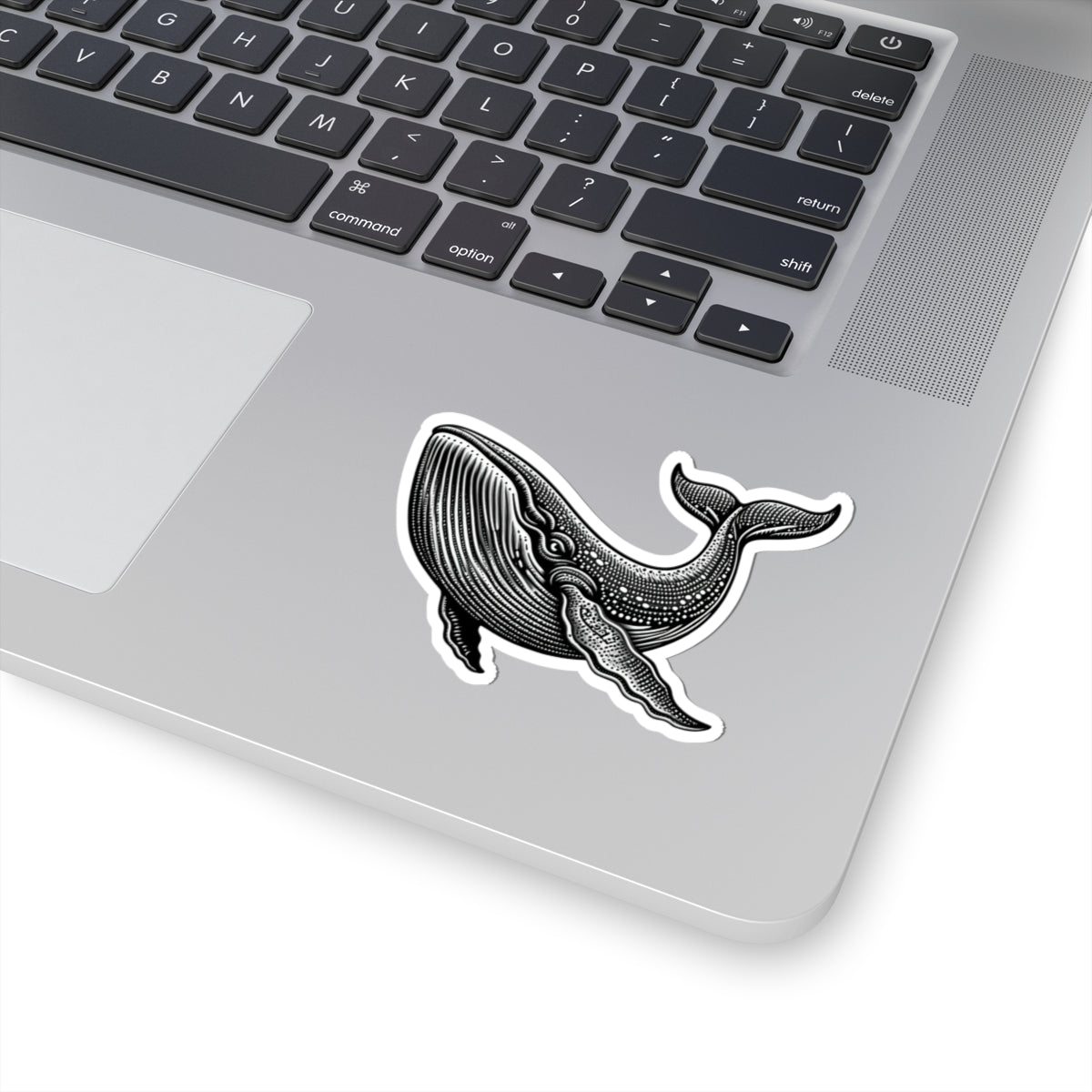 Tribal Tattoo Design Humpback Whale Kiss-Cut Sticker | Ocean Aesthetic Vinyl Decals | Laptop, Water Bottle, Journal Decor, Gifts for Marine Lovers