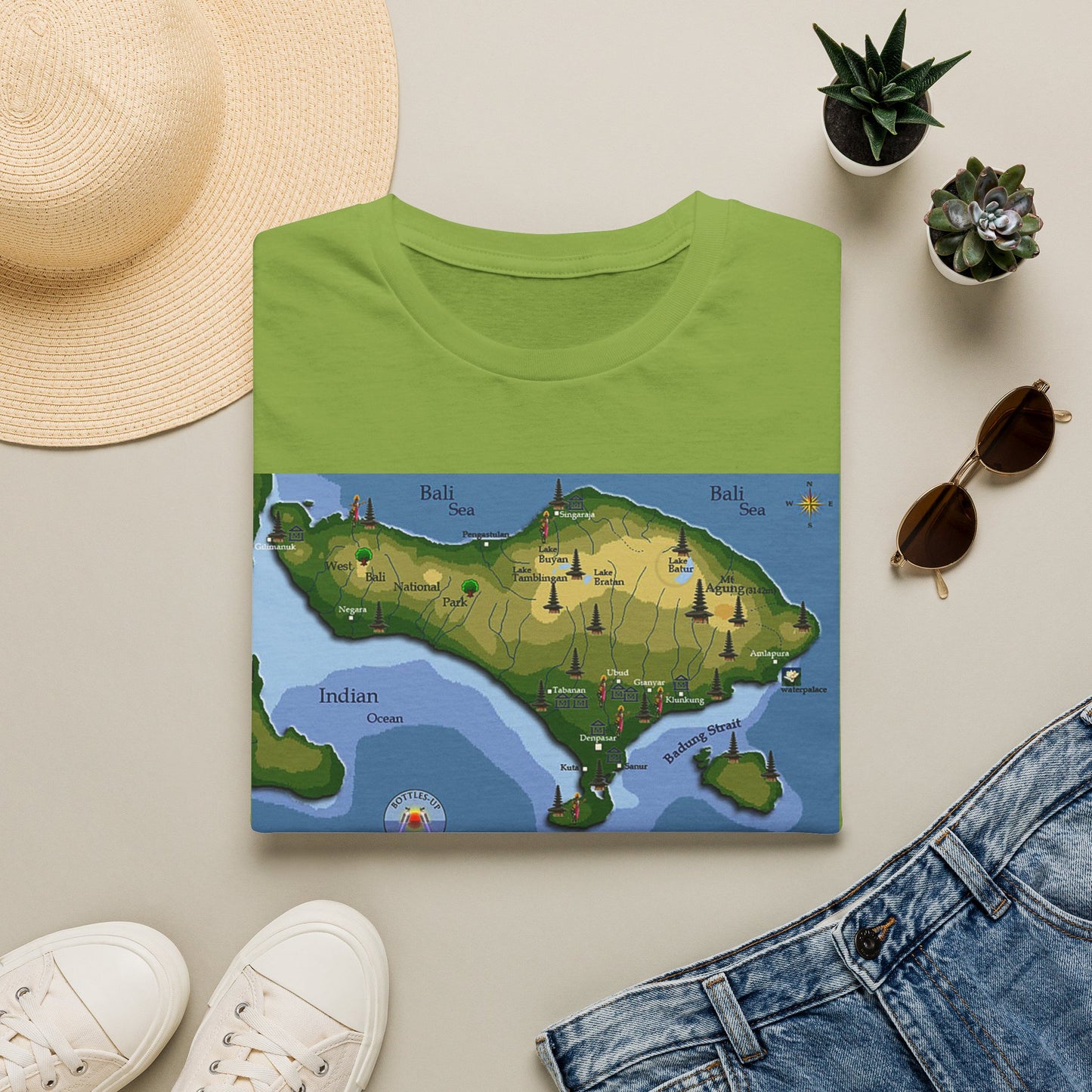 Bali Map T-Shirt — Family Safari Illustrated Island Tee