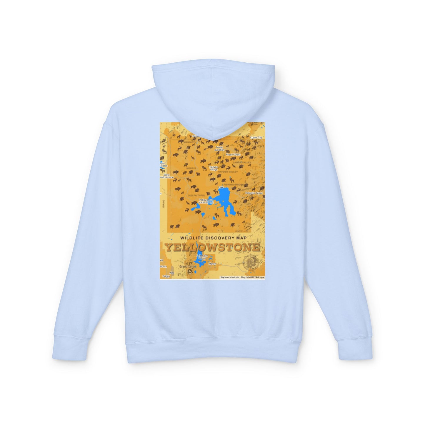 Yellowstone Graphic Hooded Sweatshirt, Lightweight Hoodie, Cool Casual Wear, Gift for Nature Lovers, Travel Apparel