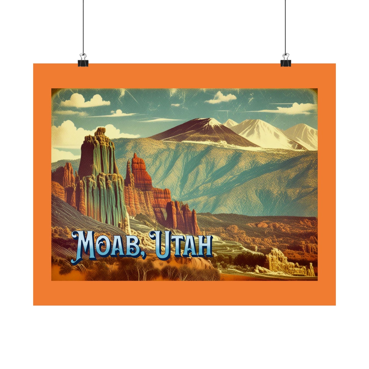 Moab, Utah Matte Horizontal Posters, Vintage Travel Decor, Wall Art, Gift for Nature Lovers, Home Decoration, Adventure Wall Art