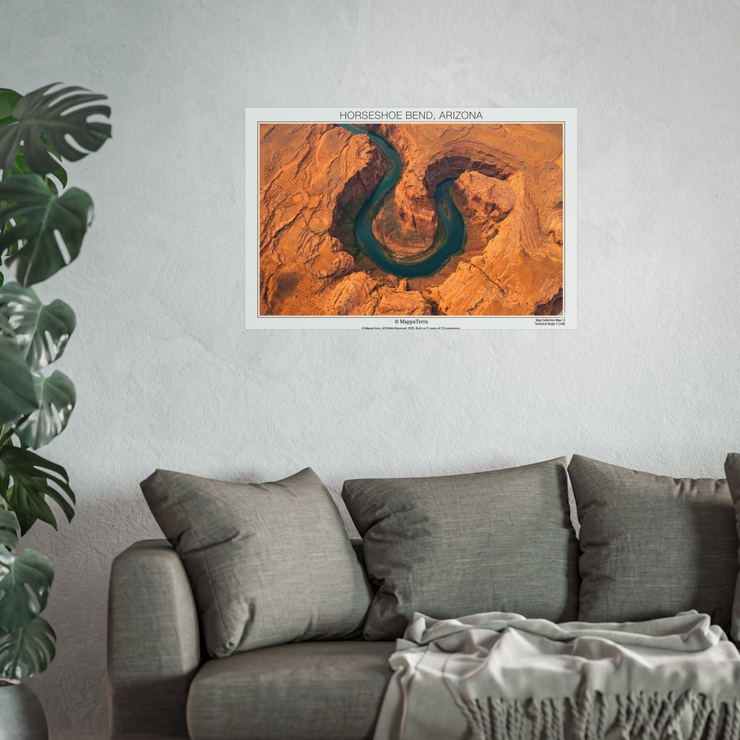 Horseshoe Bend Arizona Fine Art Poster — Aerial Canyon Landscape Print