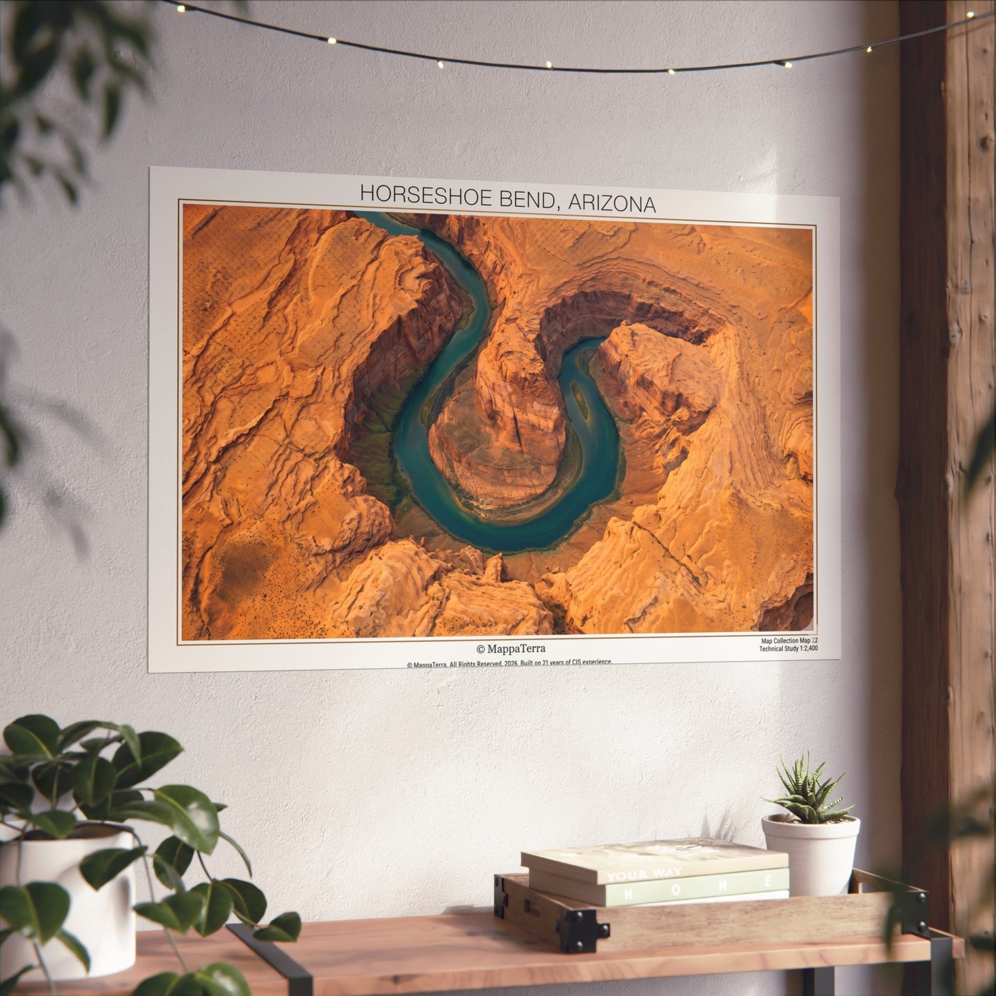 Horseshoe Bend Arizona Fine Art Poster — Aerial Canyon Landscape Print