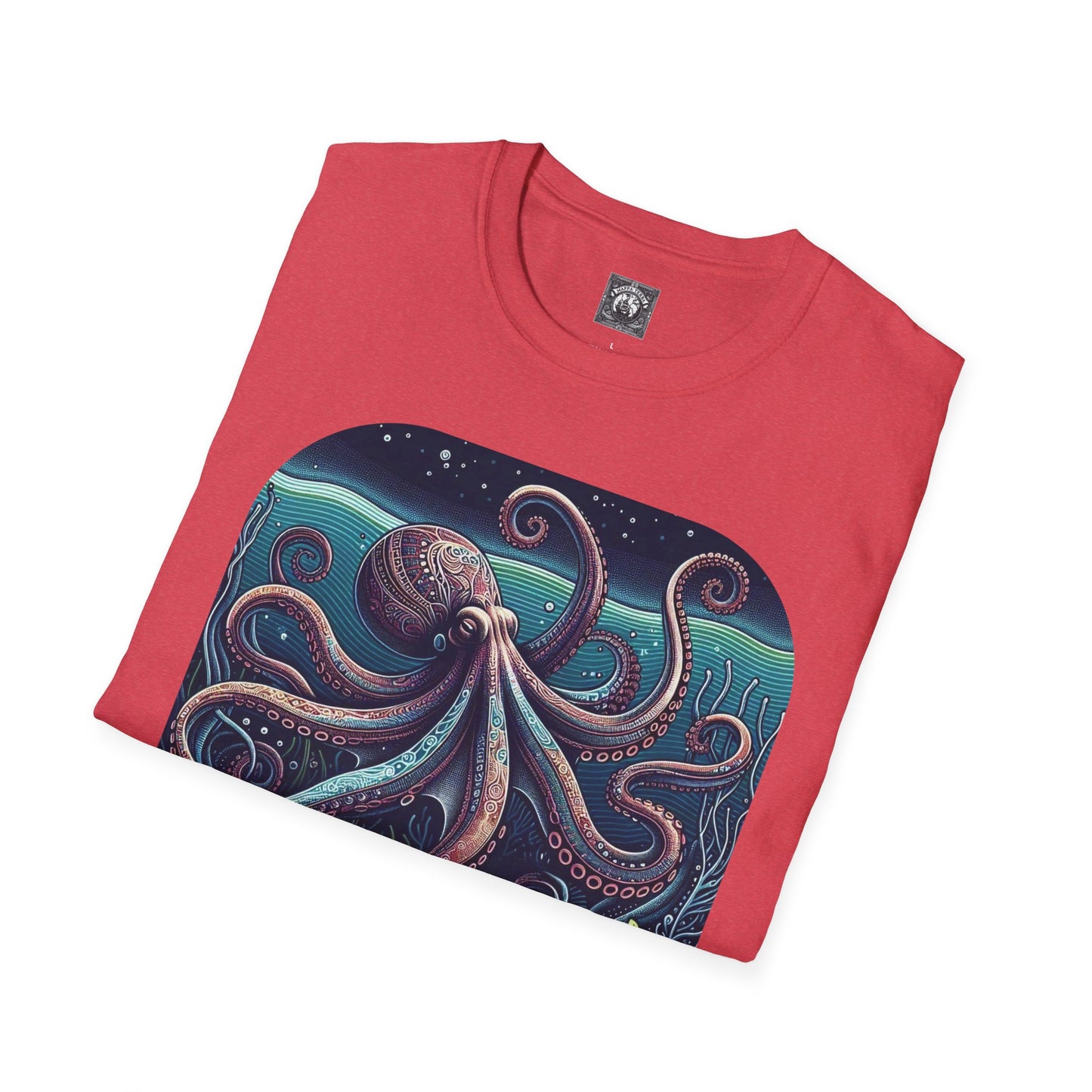 Ocean-Inspired Octopus Unisex Softstyle T-Shirt