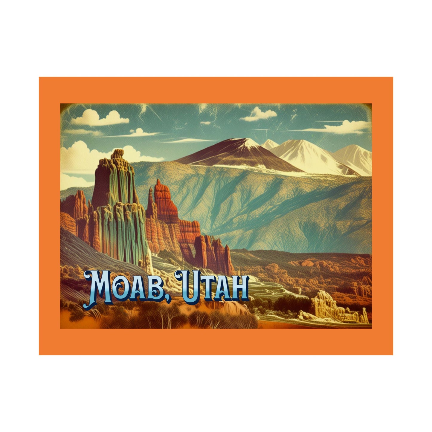 Moab, Utah Matte Horizontal Posters, Vintage Travel Decor, Wall Art, Gift for Nature Lovers, Home Decoration, Adventure Wall Art