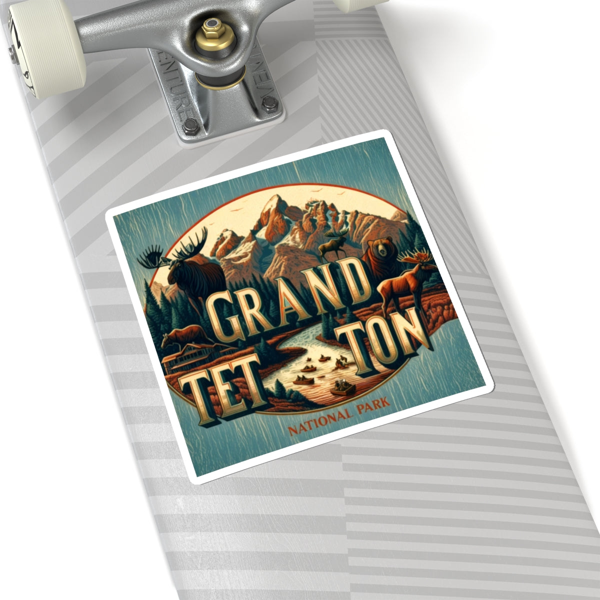 Grand Teton National Park Sticker - National Park Decor, Natoinal Park Lover Gift, Laptop Stickers, Phone Sticker, Dive Gear Sticker, Waterproof Art, Laptop Decor