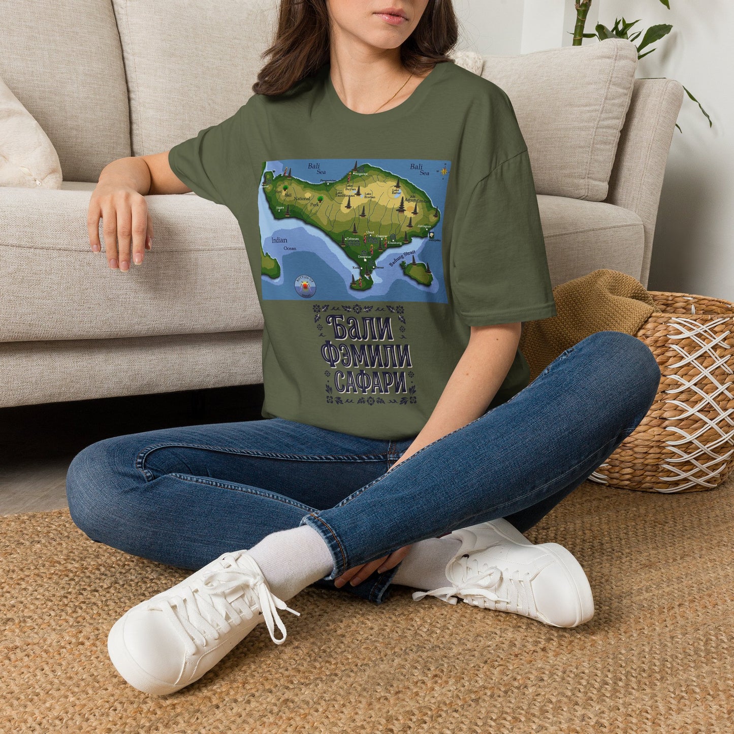 Bali Map T-Shirt — Family Safari Illustrated Island Tee