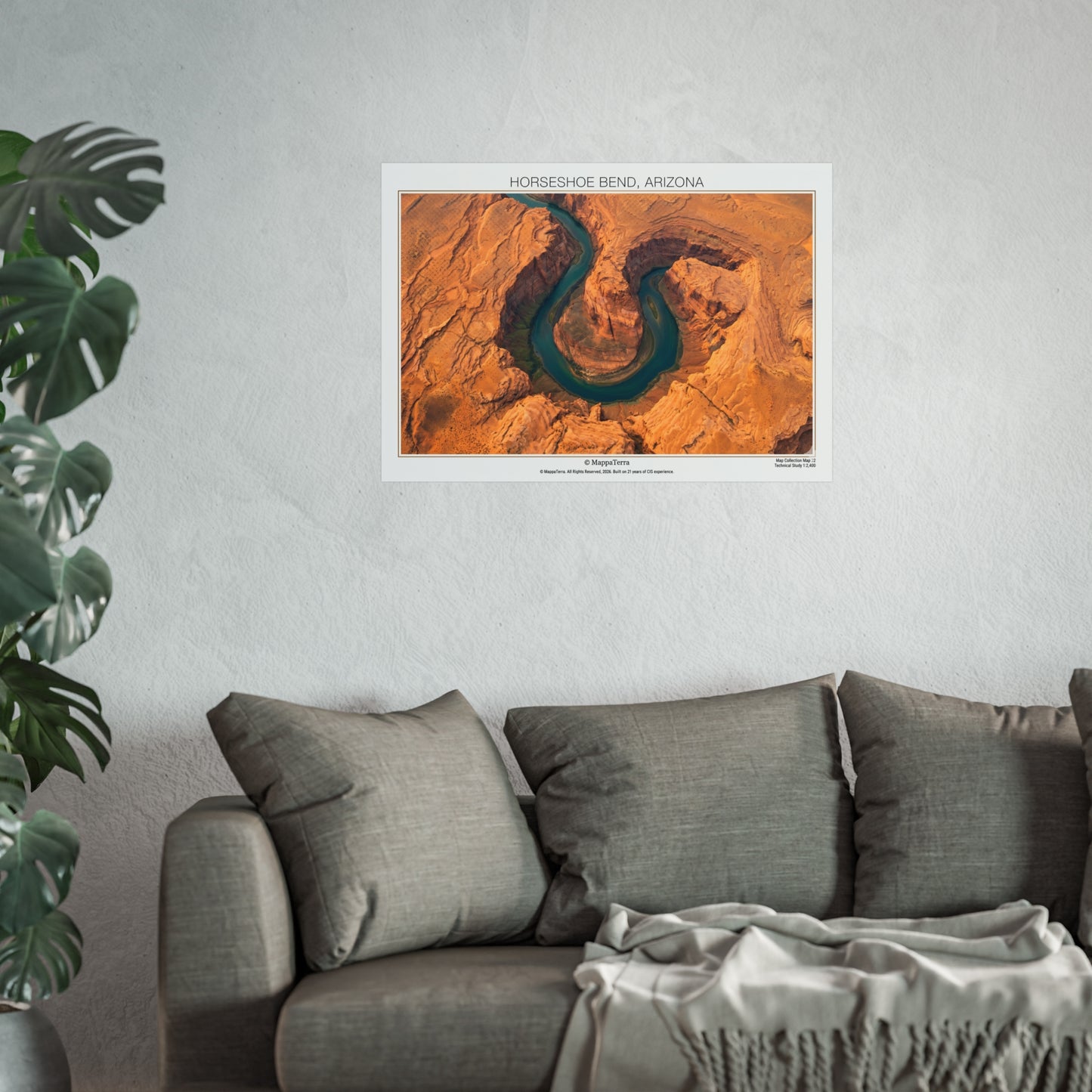 Horseshoe Bend Arizona Fine Art Poster — Aerial Canyon Landscape Print