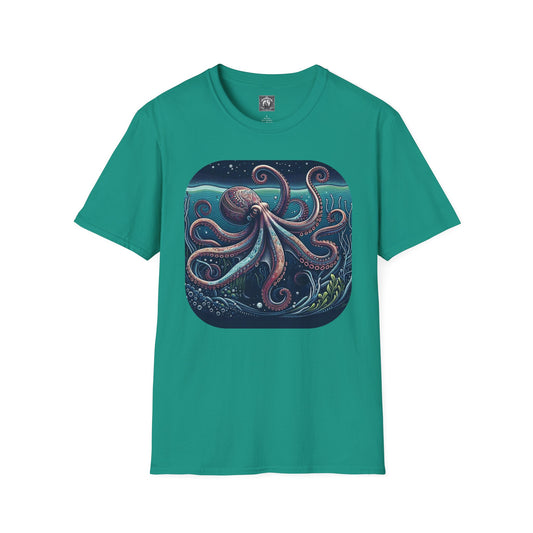 Ocean-Inspired Octopus Unisex Softstyle T-Shirt