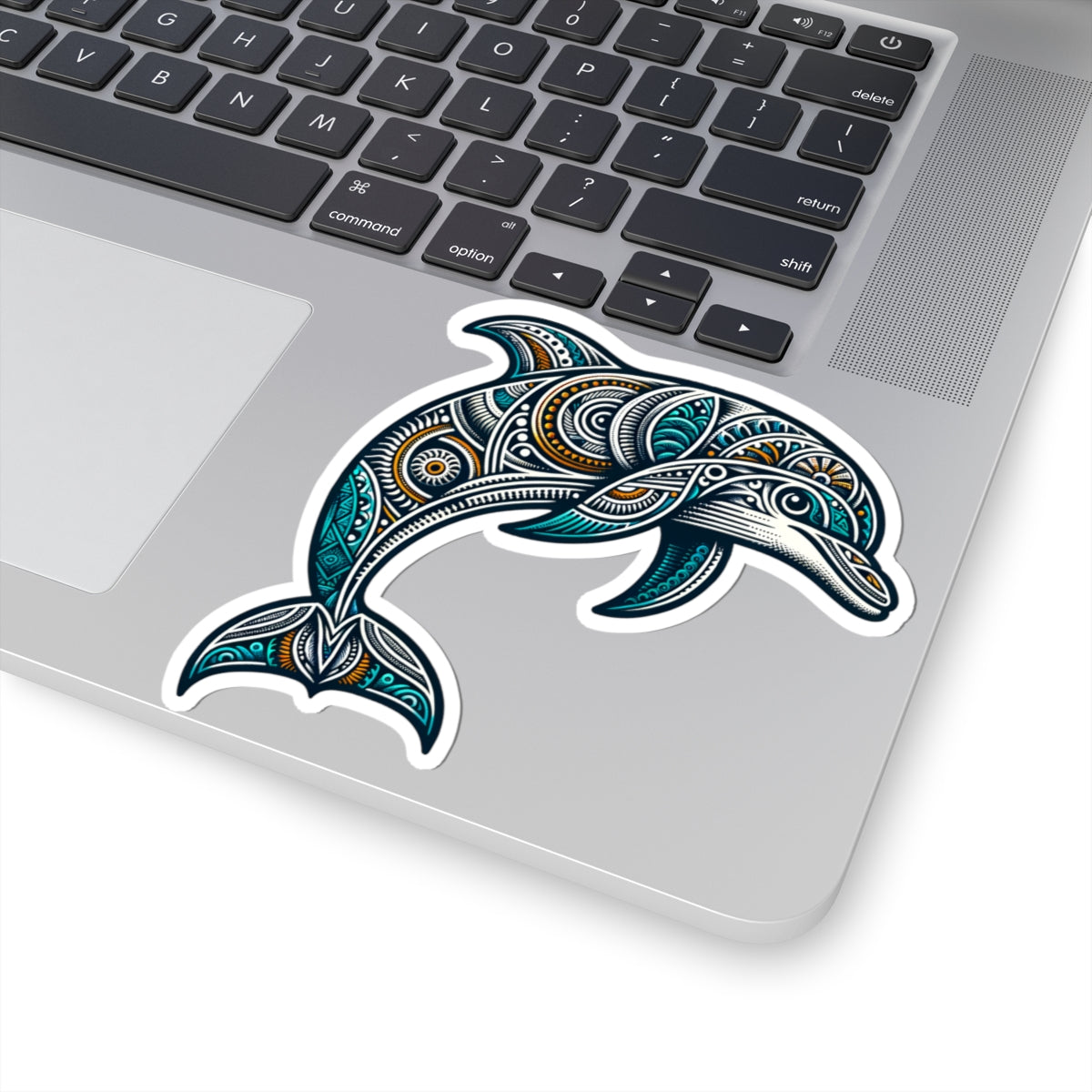 Bohemian Dolphin Stickers - Ocean Decor, Nature Lover Gift, Laptop Stickers, Waterproof Art, Beach House Decor