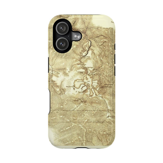 Vintage Map Yellowstone National Park Magnetic Impact-Resistant Phone Case