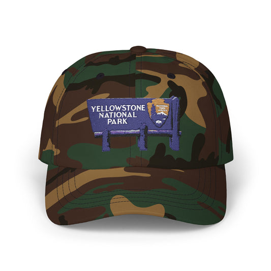 Yellowstone National Park Sign Vintage Dad Cap - Adventure Hat, Outdoor Cap, Travel Gift, Nature Lover Accessory, Casual Headwear